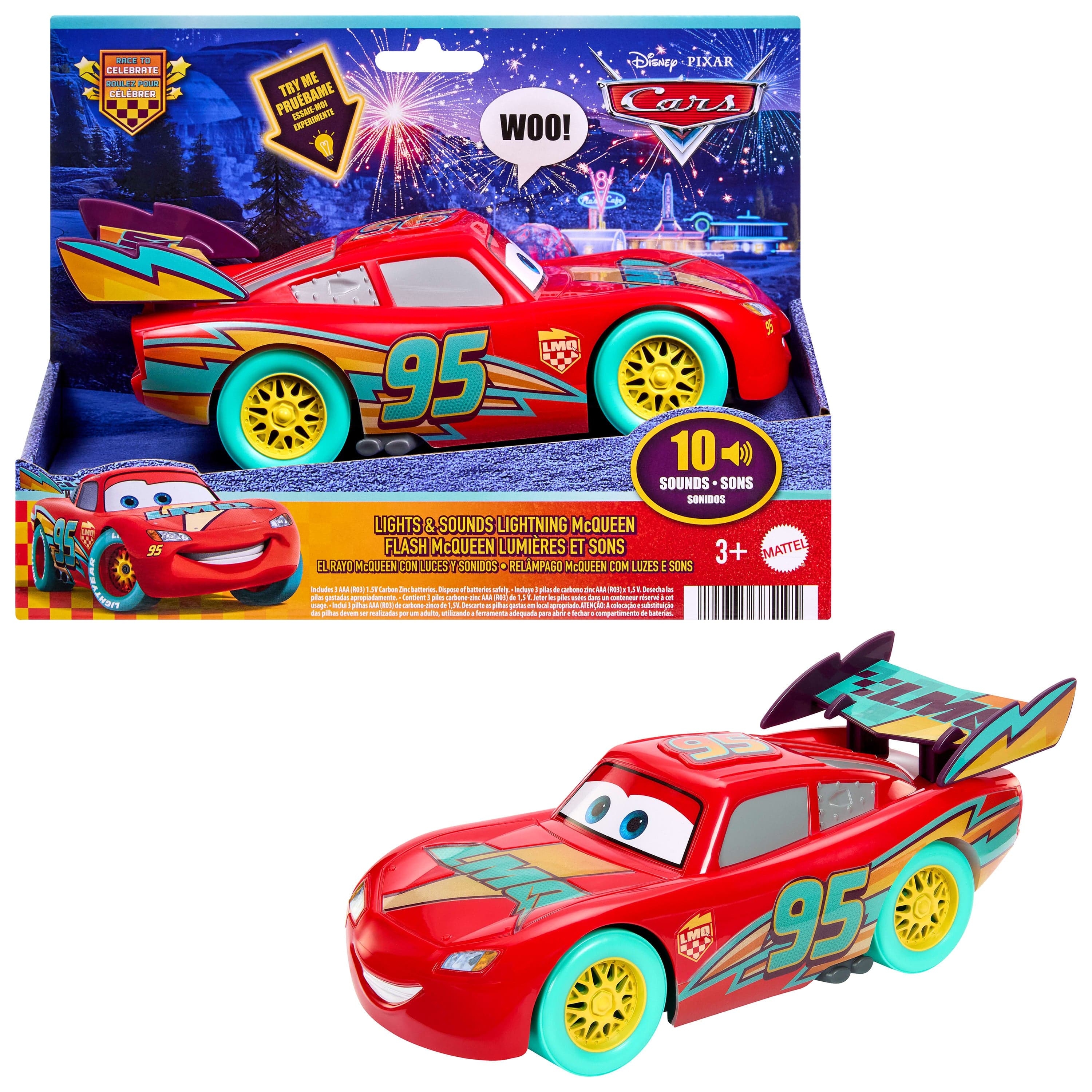Carros da Disney e Pixar Hero Conjunto de Brinquedo Veículo Relâmpago Mcqueen Com Luzes E Sons