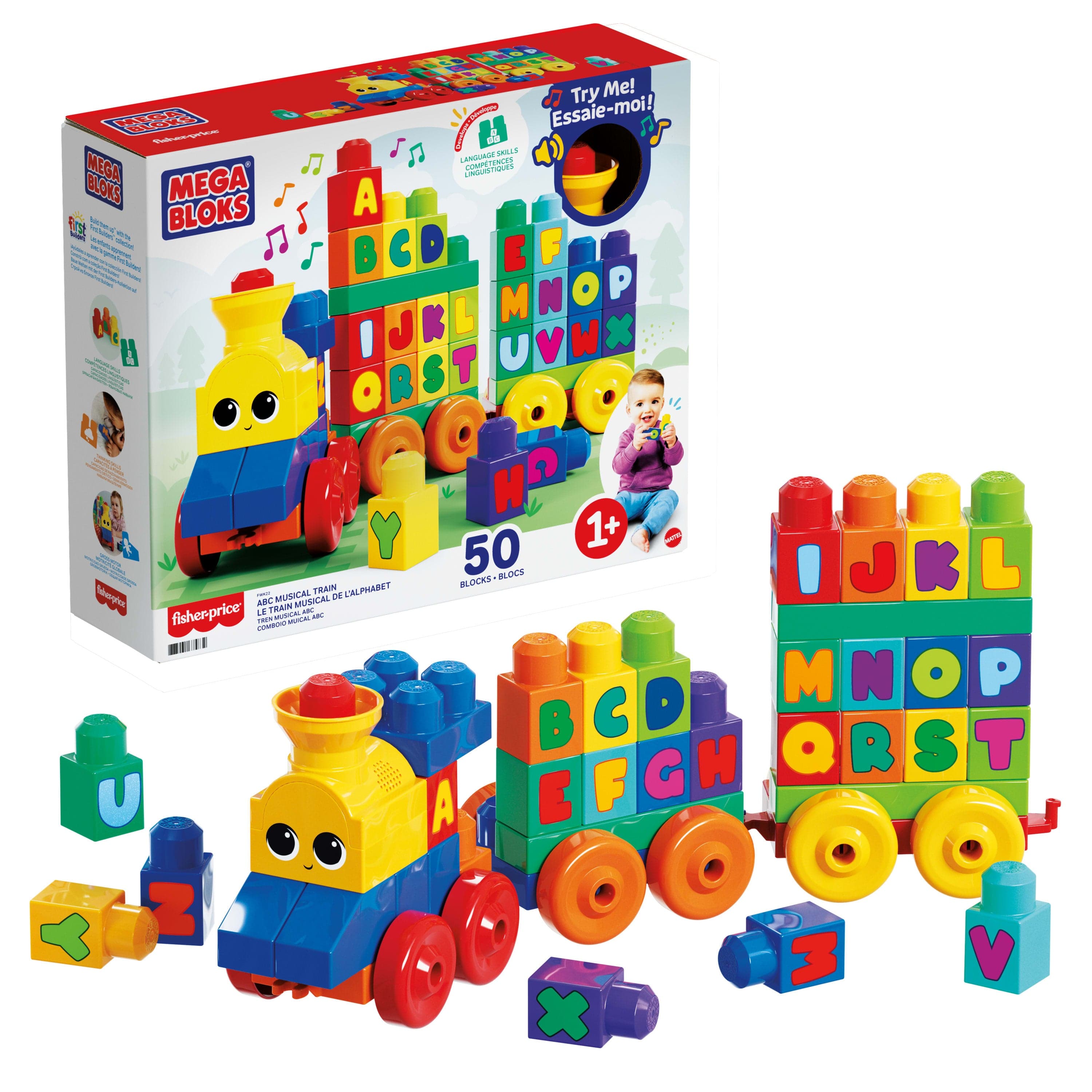 Mega Bloks Preschool Jogo de Construção Trem Musical