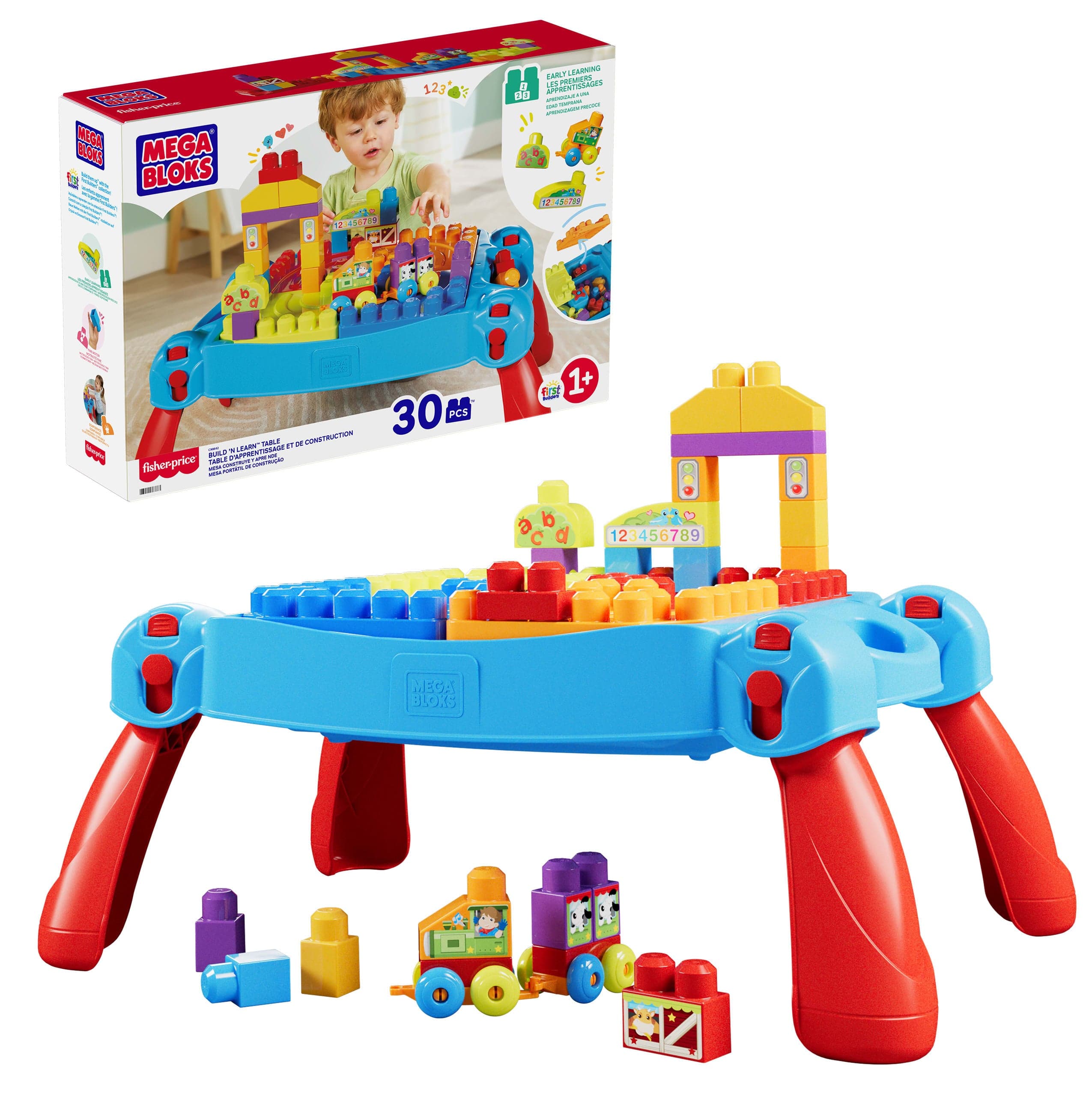 Mega Bloks Juguete de Construcción mega bloks mesa ¡construye y aprende!