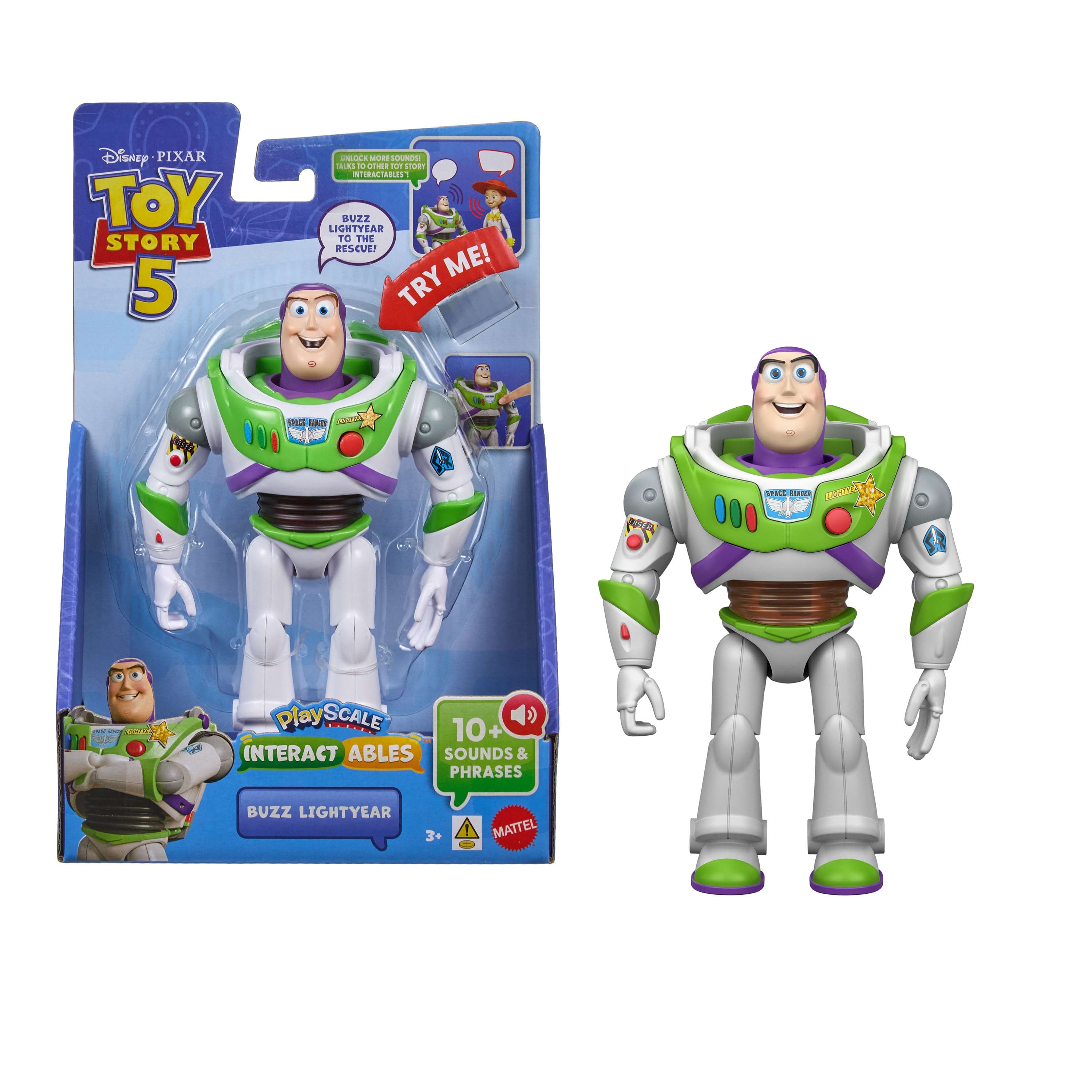 Disney And Pixar Toy Story 5 Interactables Buzz Lightyear 7 Inch Movie Phrases & Cross Talk