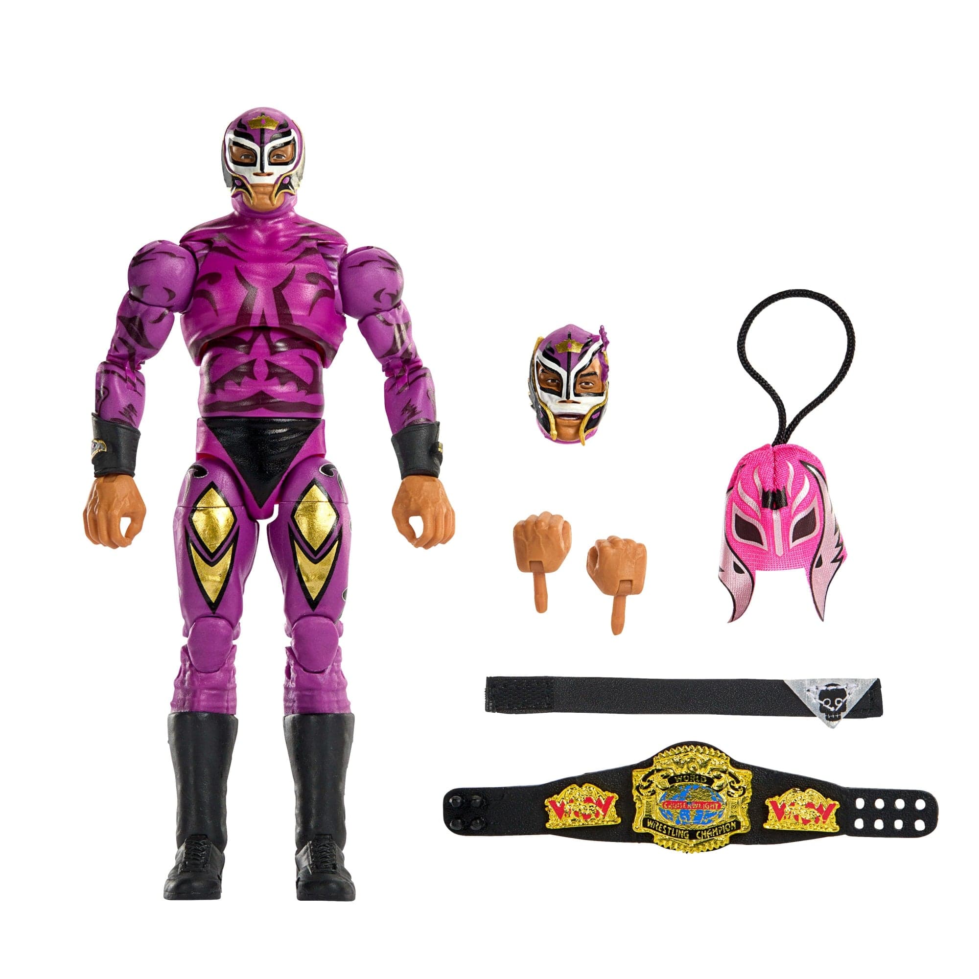 WWE Legends Ultimate Edition Rey Mysterio Action Figure & Accessories Set, 6-Inch Collectible