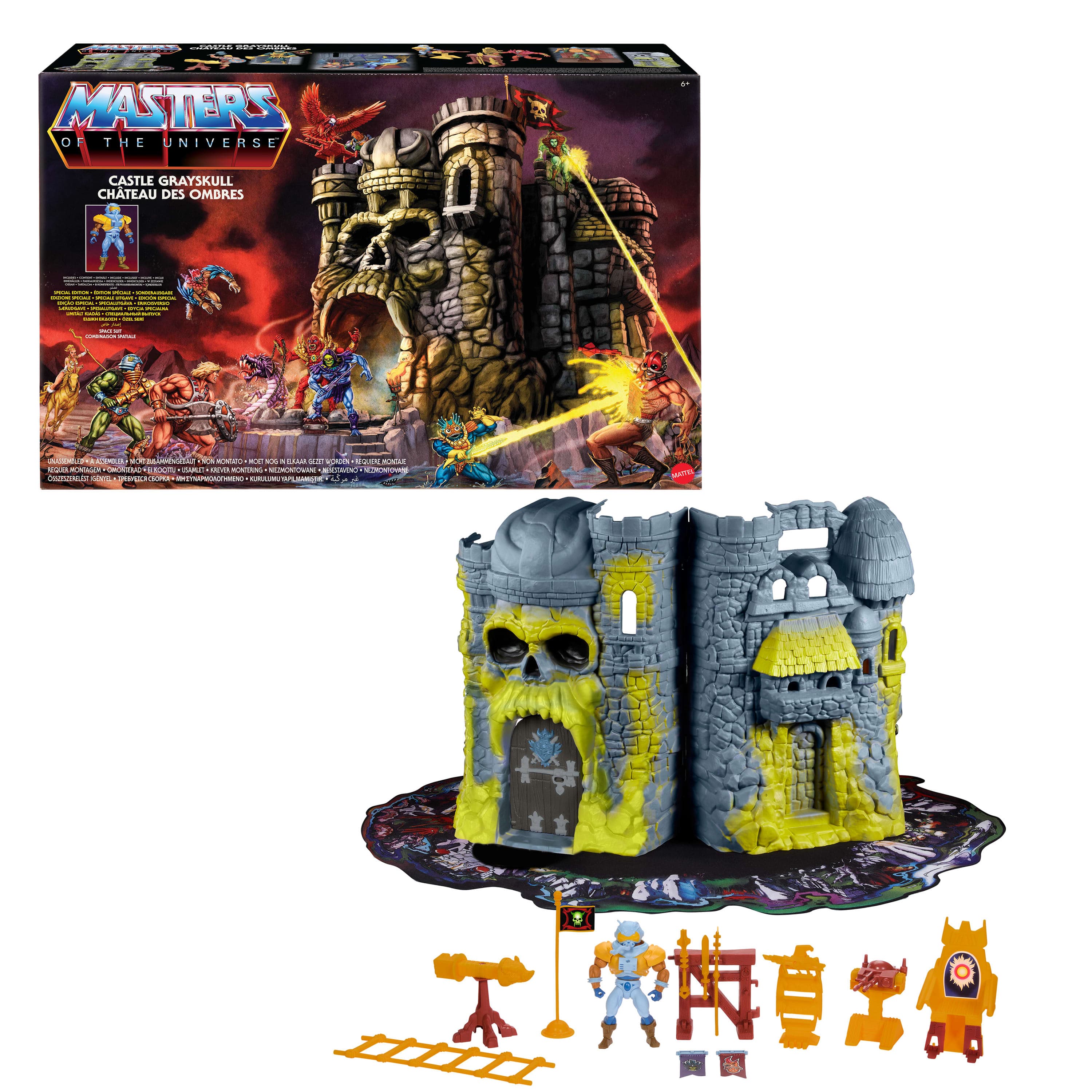 Masters Of The Universe Vintage Castle Grayskull Playset With Display Mat & 1 Figure & Accessories