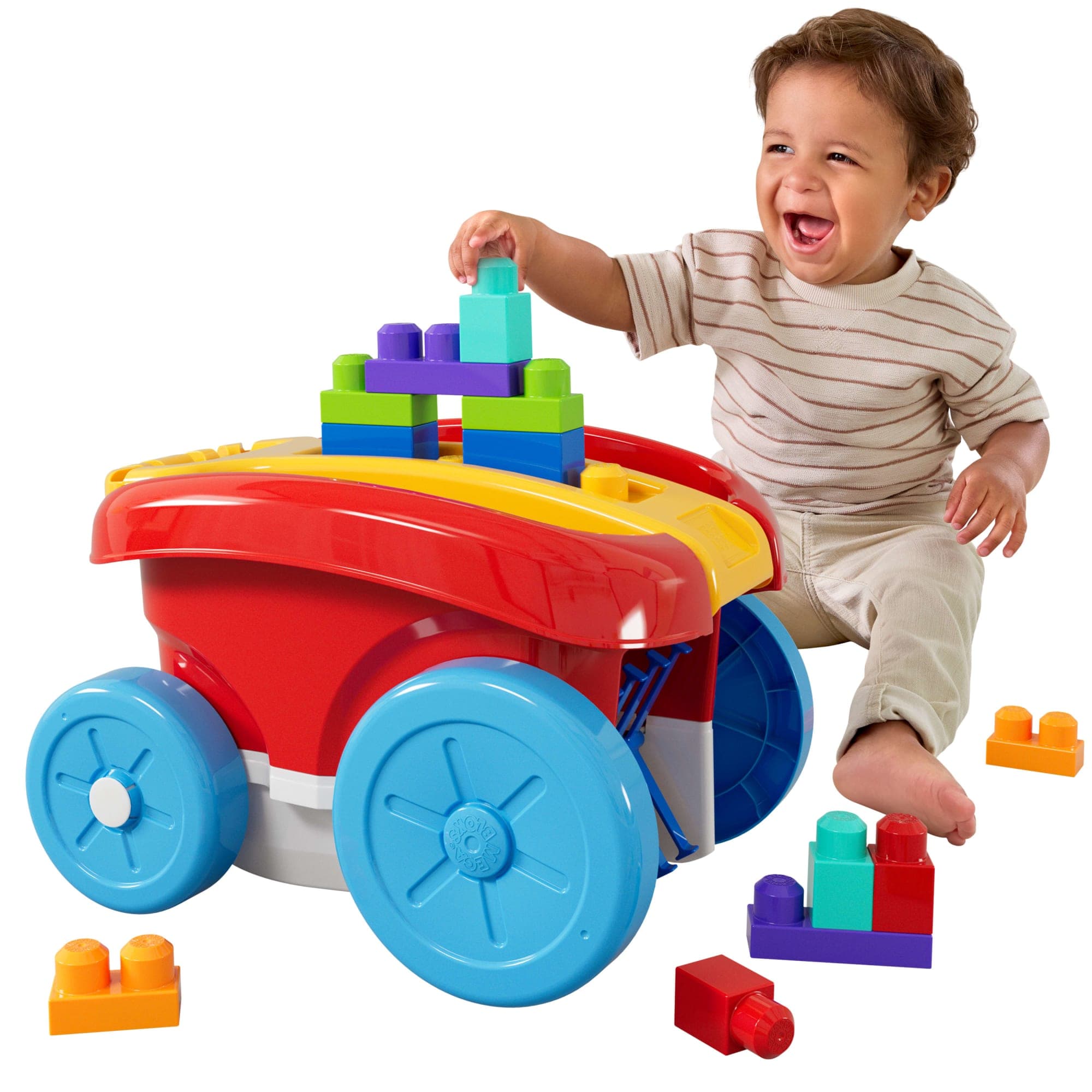 Mega Bloks Juguete de Construcción Vagón Recoge Bloques