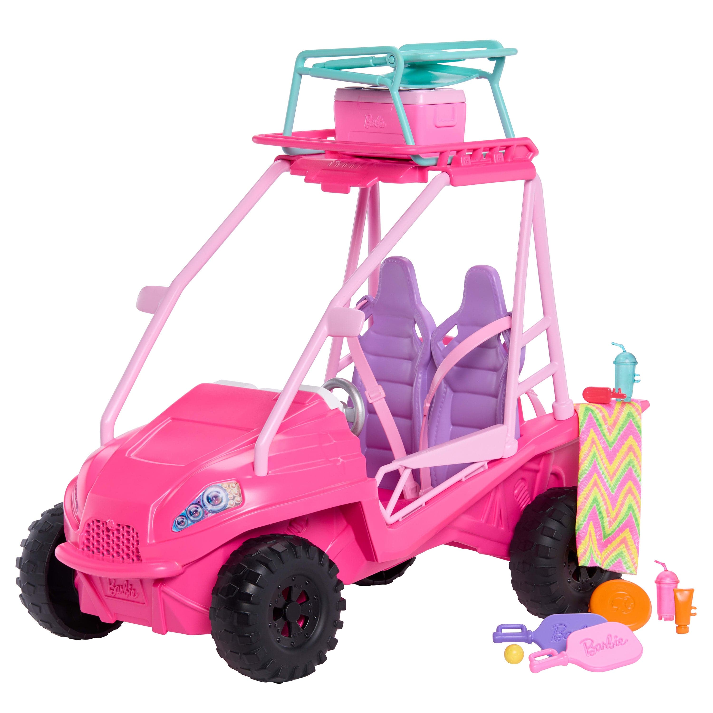 Barbie Mysteries: Beach Detectives Ultimate Beach Buggy Vehicle Playset With 10+ Accessories
