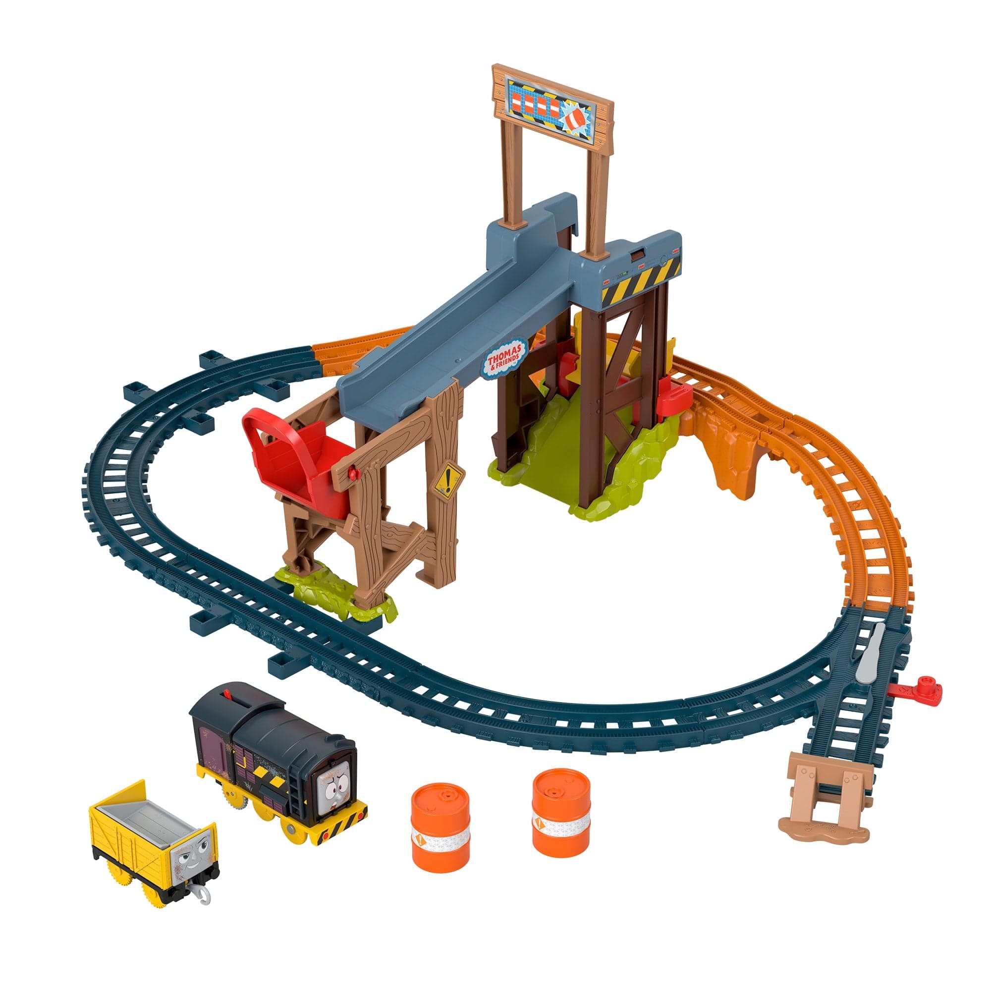 Thomas e Seus Amigos Pista de Brinquedo Motorizada de Construção Diesel