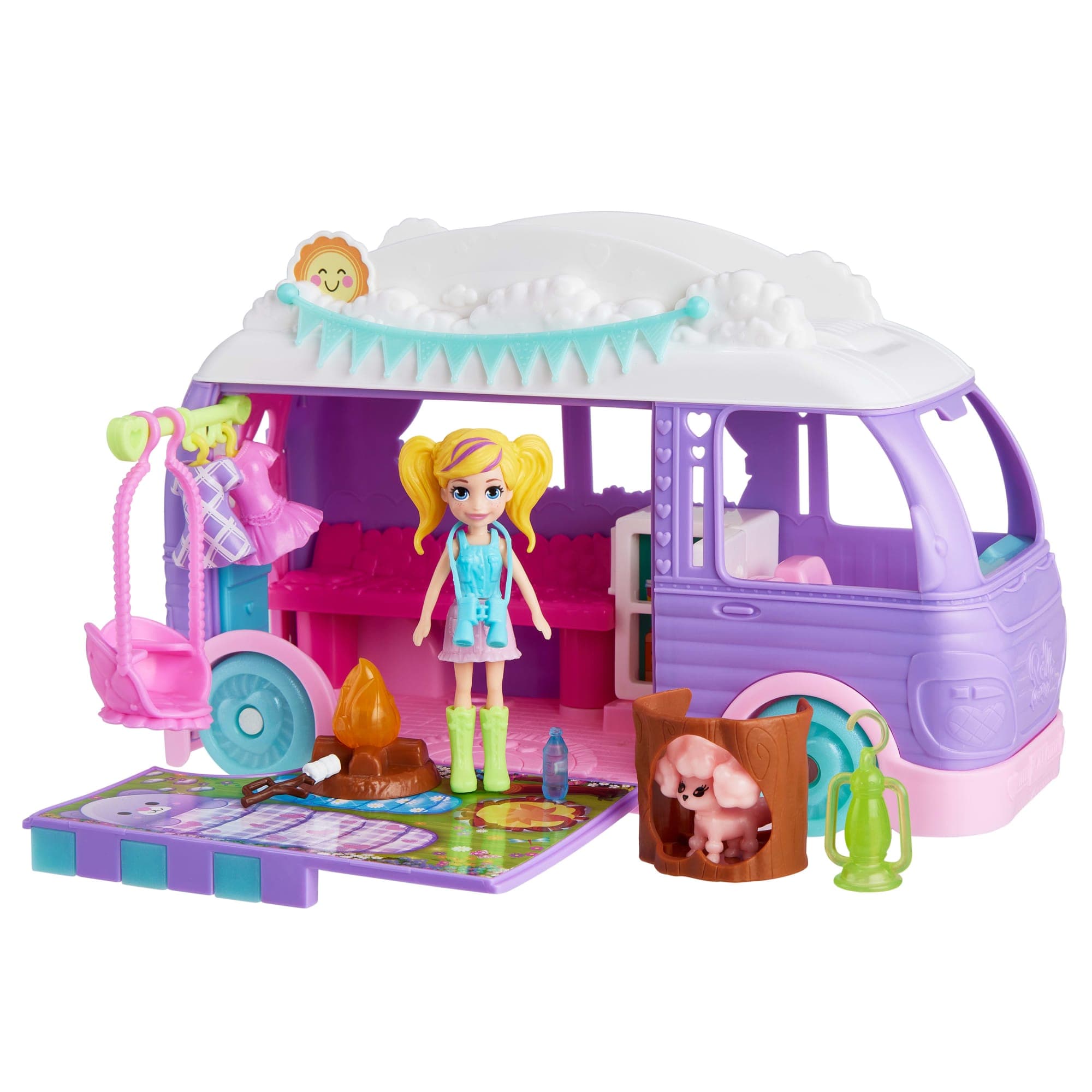 Polly Pocket Coffret de Jeu Autocaravane de Camping Glamour