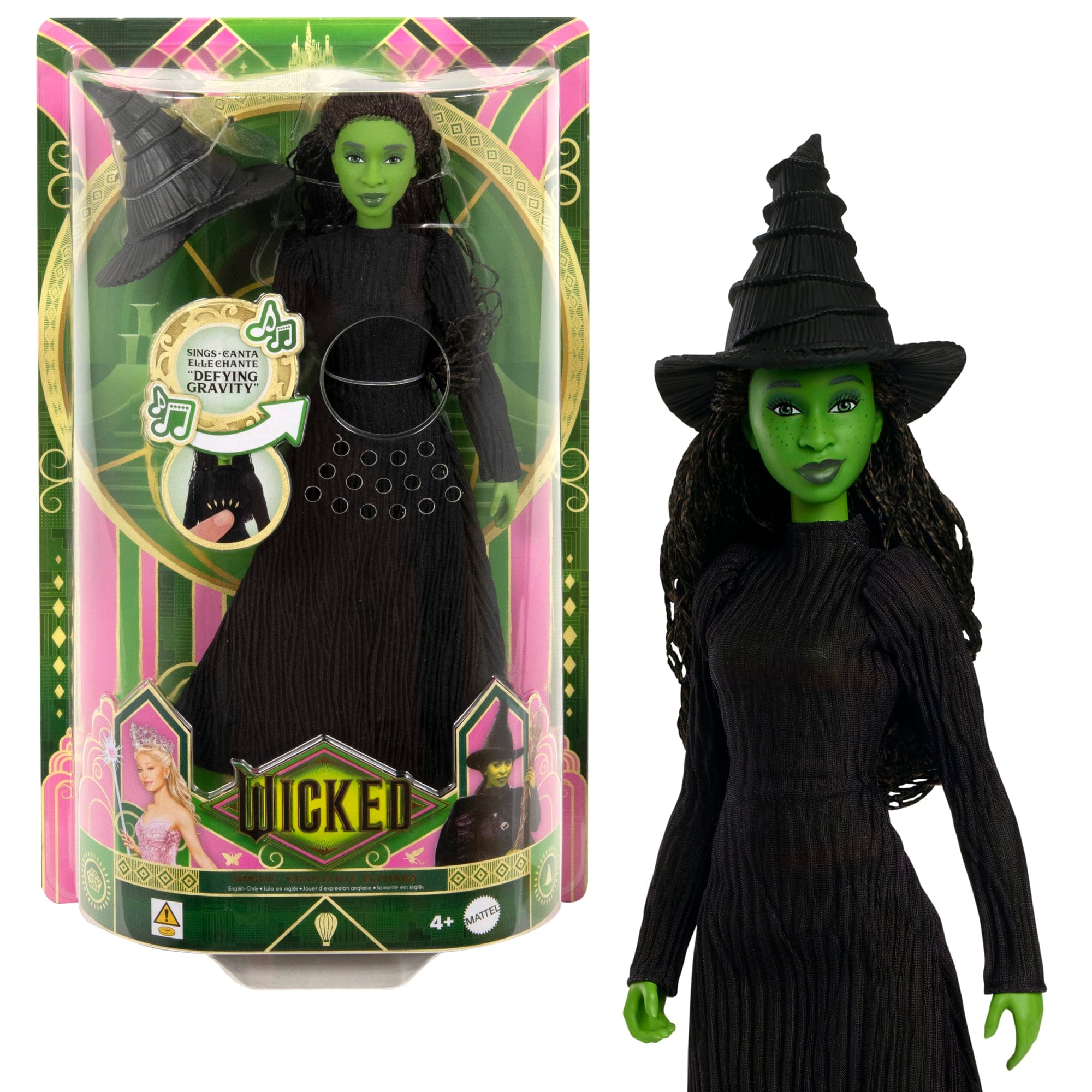 Universal Pictures' Wicked Singing Elphaba Fashion Doll, Posable With Removable Movie Fashions & Accessories