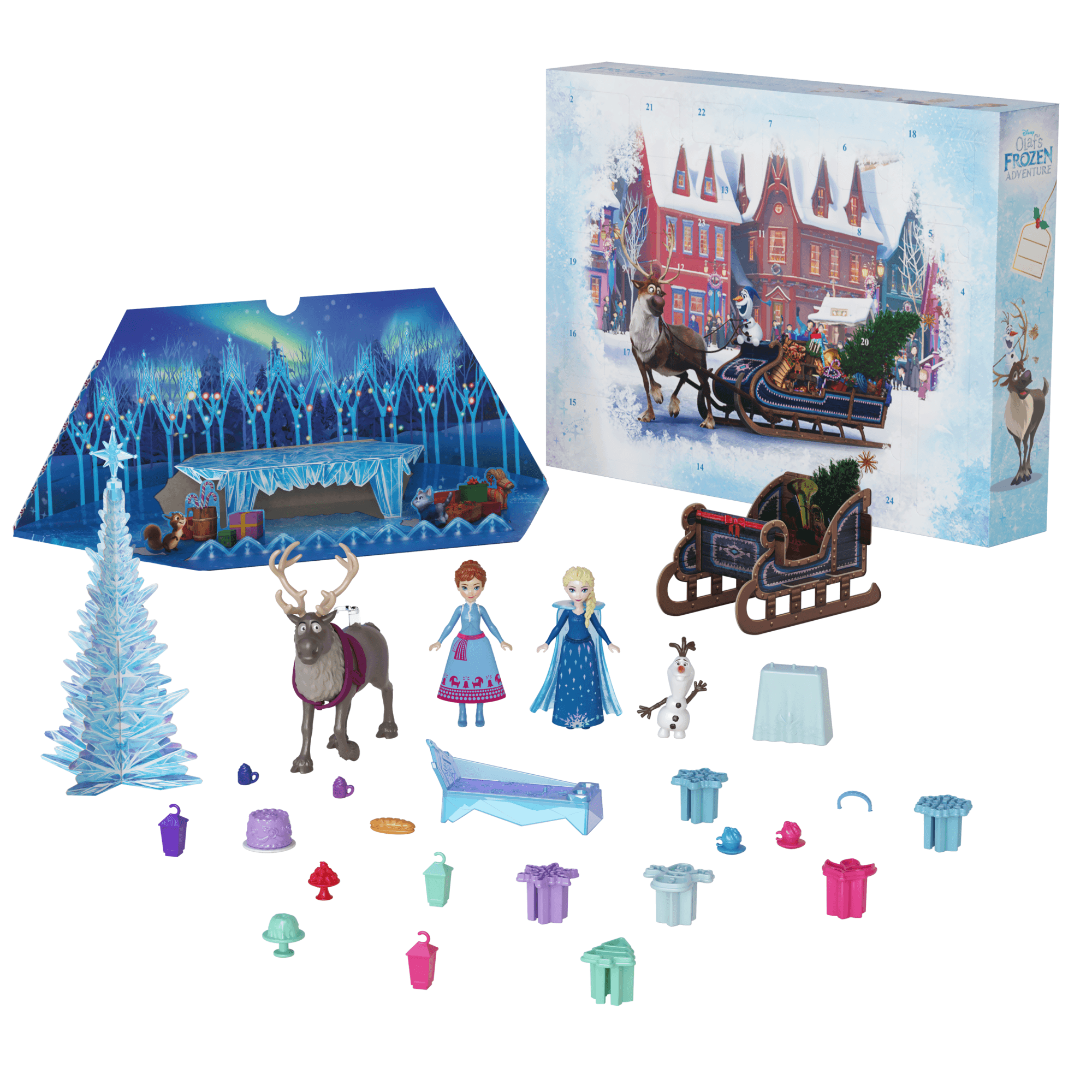 Disney Frozen 2025 Advent Calendar With 24 Days Of Surprise Toys, Including Anna & Elsa Small Dolls