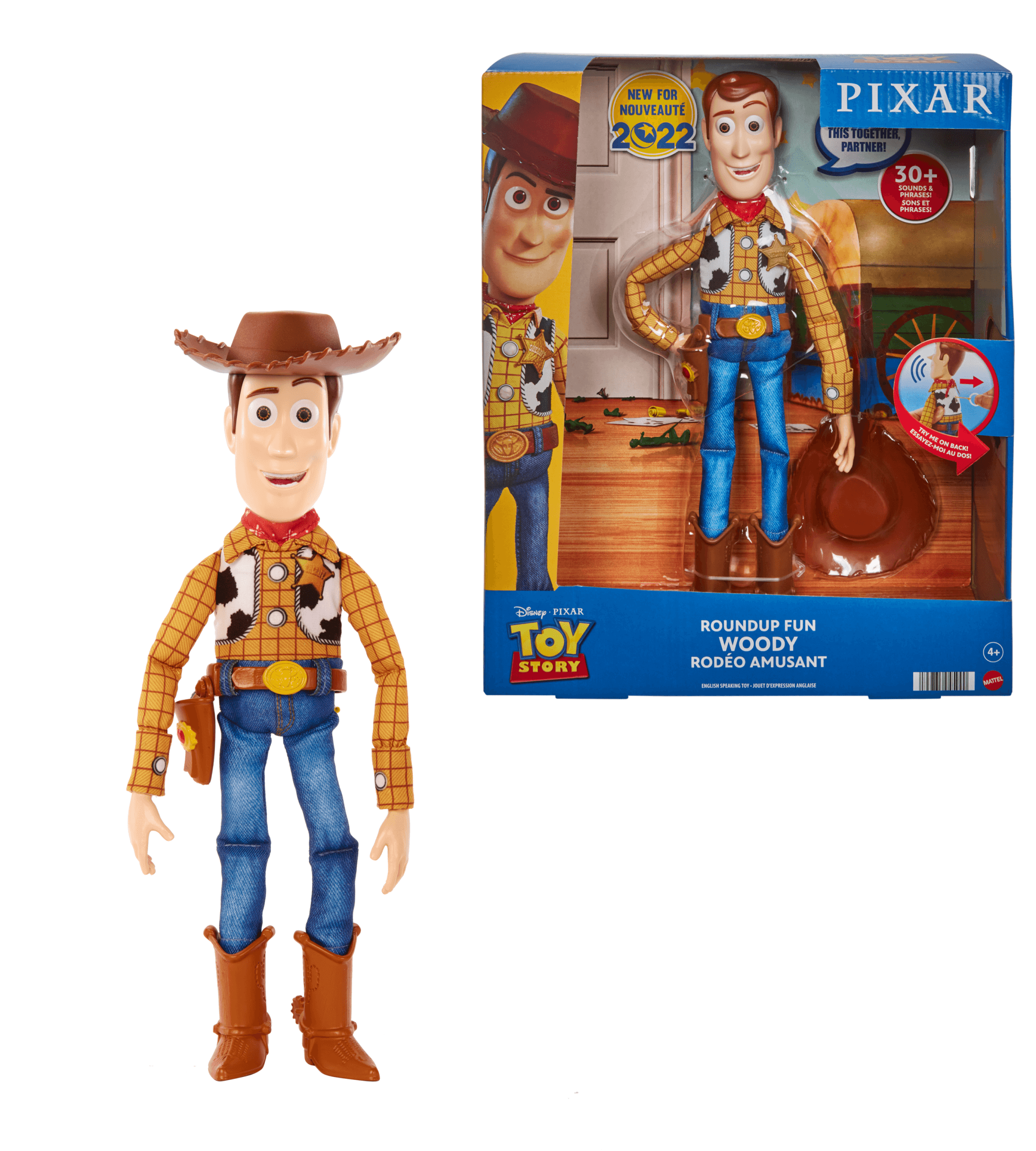 Disney Pixar Toy Story Figura de Acción Woody con Frases y Sonidos 12"