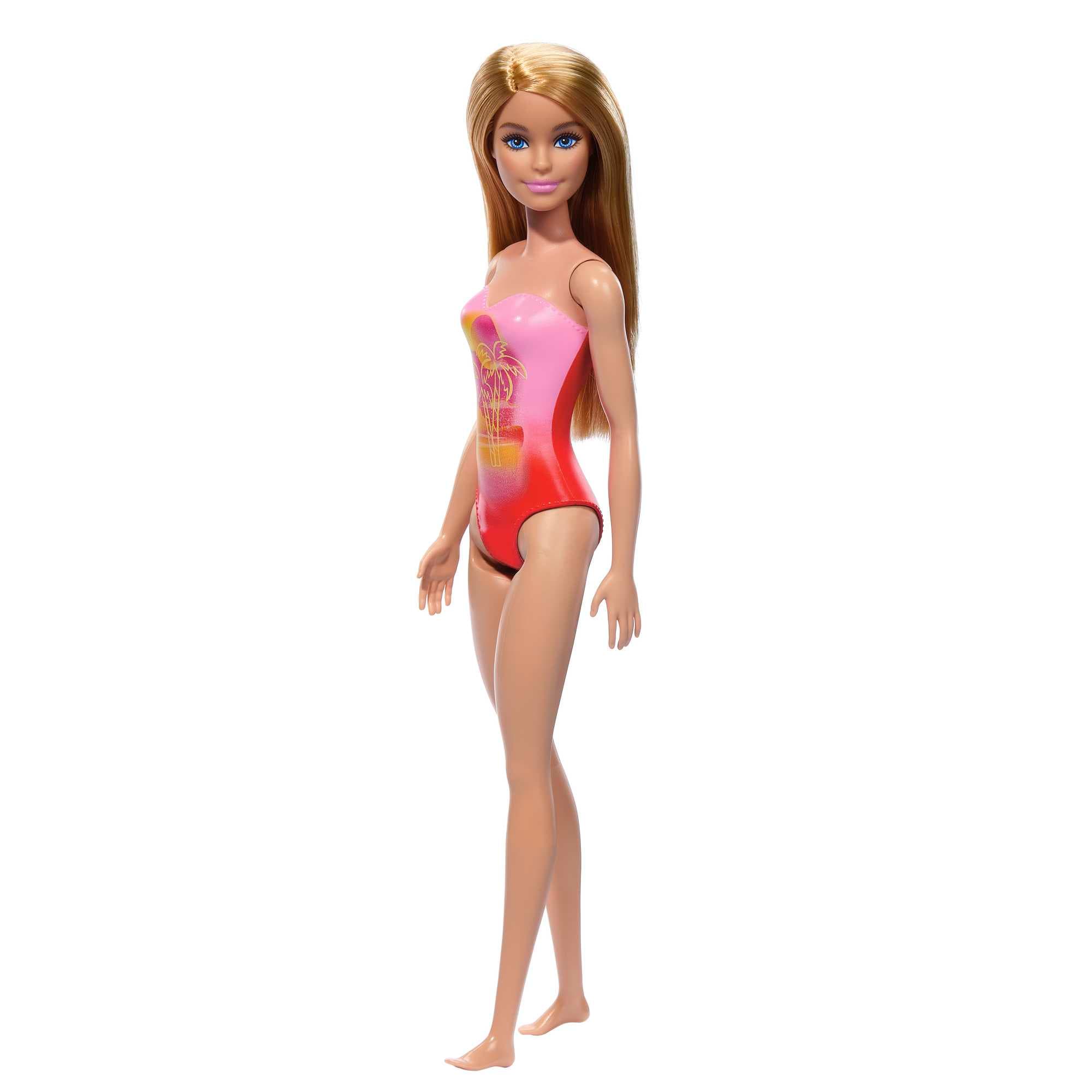 Barbie Fashion & Beauty Boneca Praia com Maiô Rosa