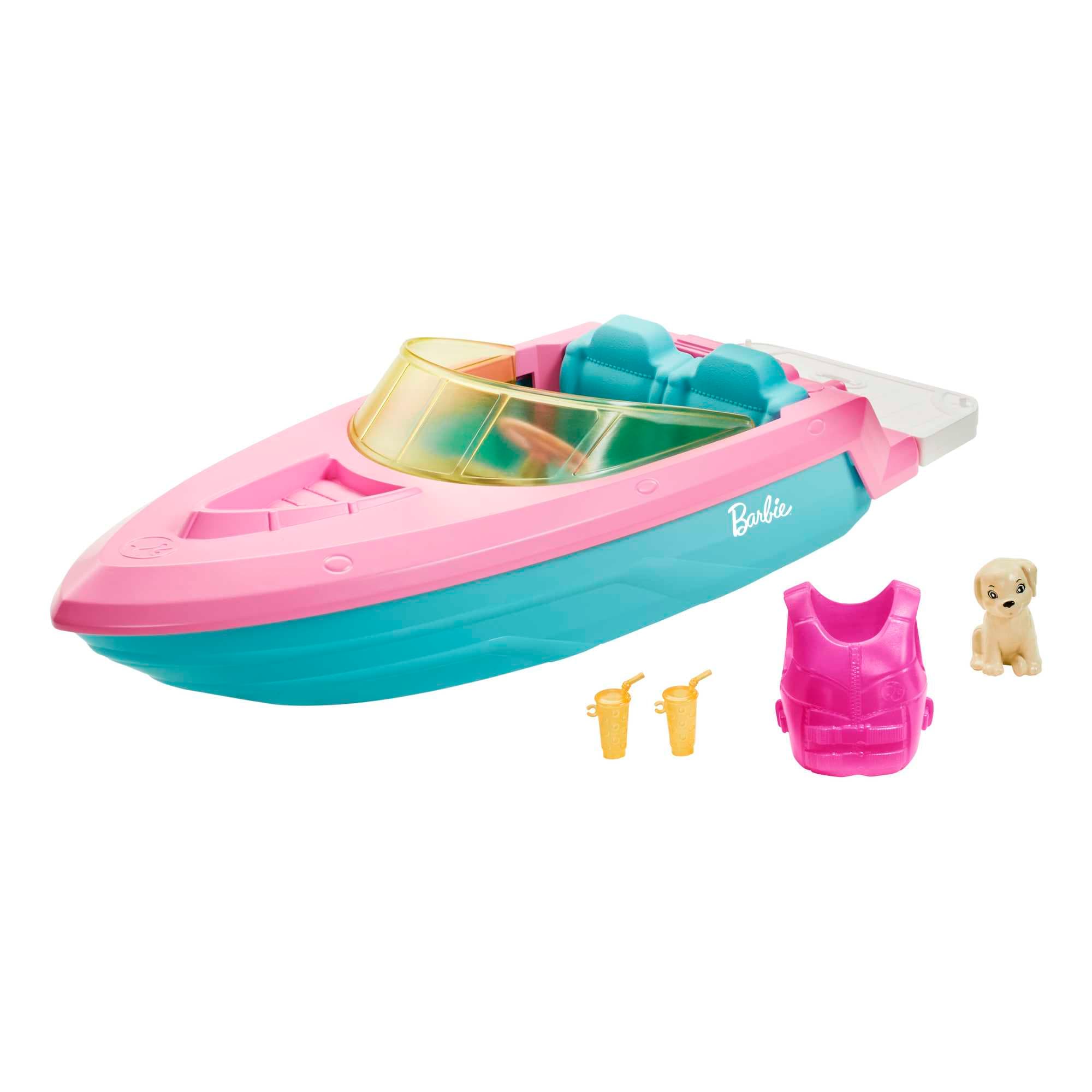 Barbie-Hors-Bord de Barbie-3 Poupées Avec Chiot et Accessoires