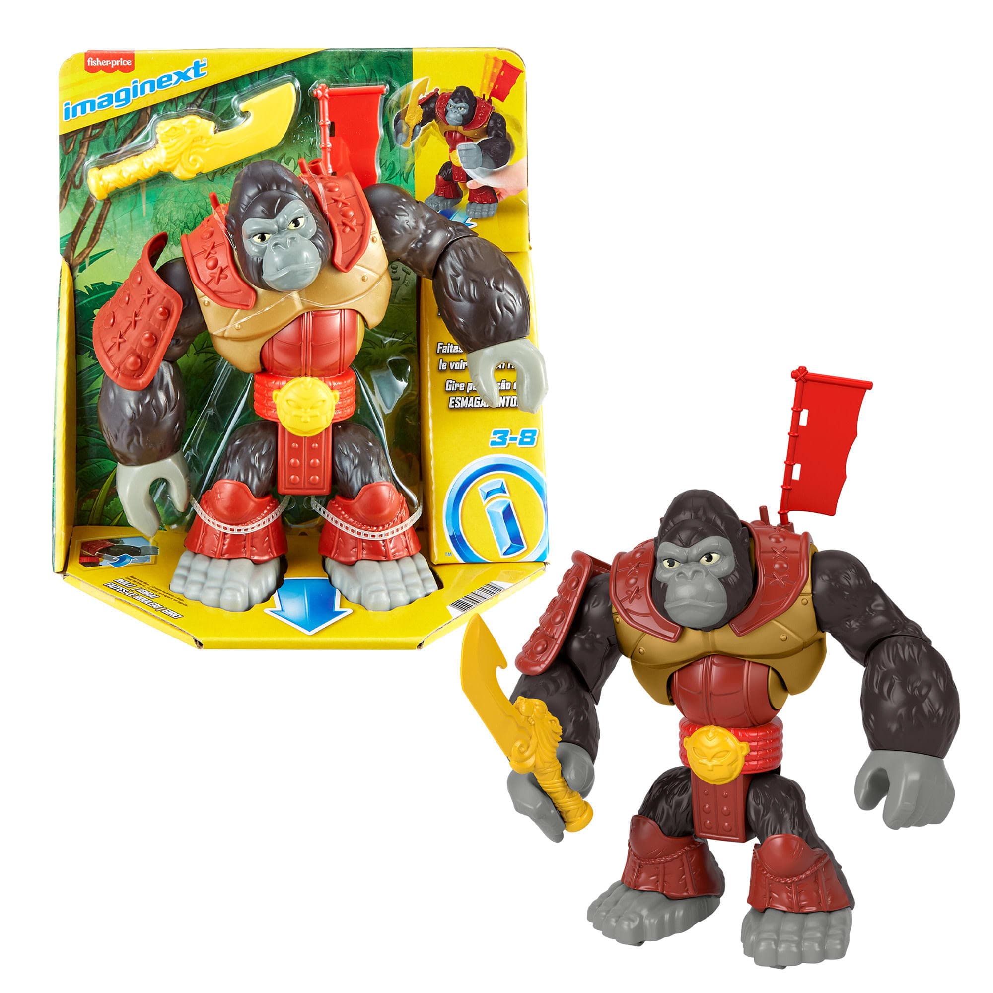 Fisher-Price Imaginext-L’Attaque du Gorille-Figurine Articulée