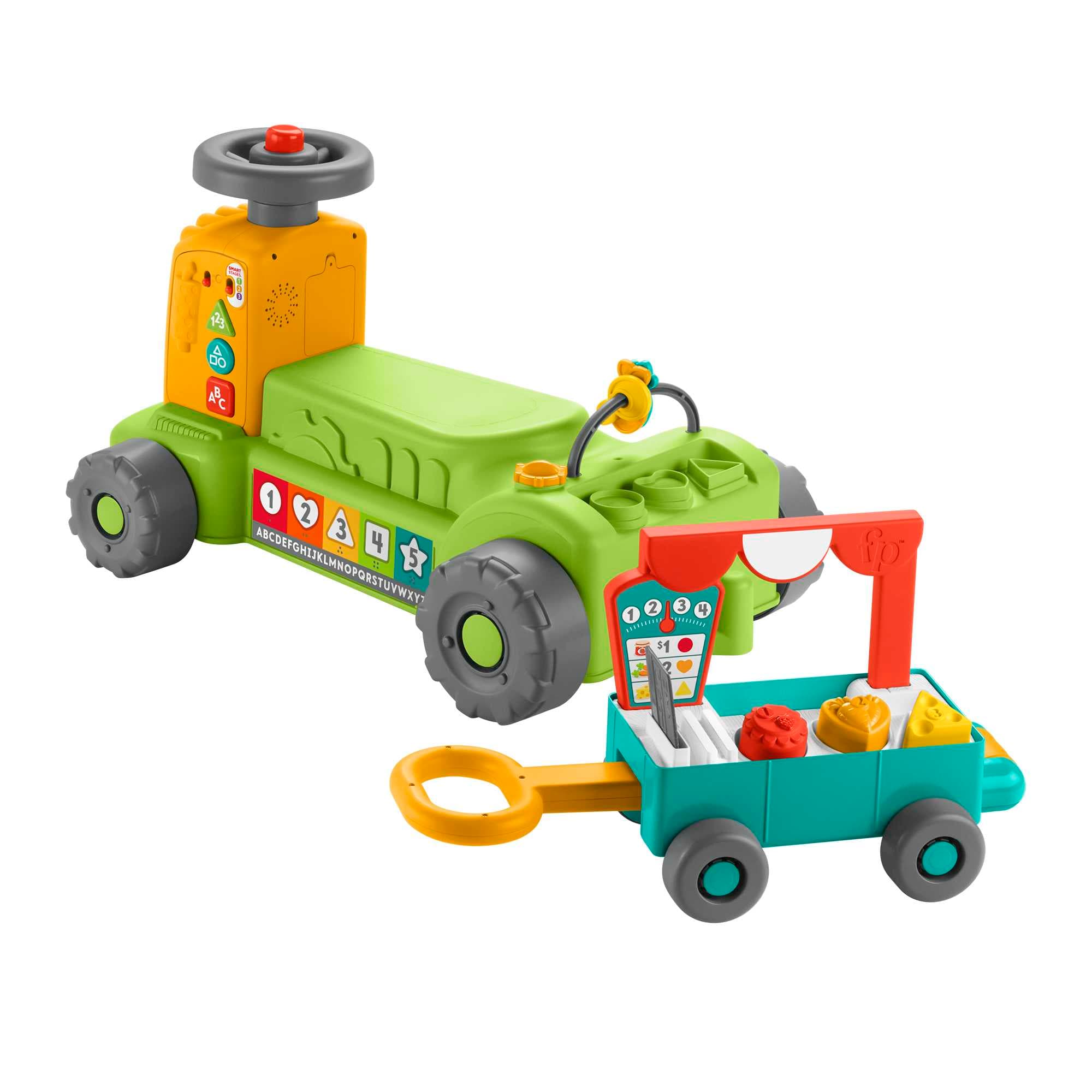 Fisher-Price Rires et Éveil Tracteur de La Ferme Au Marché 4-en-1