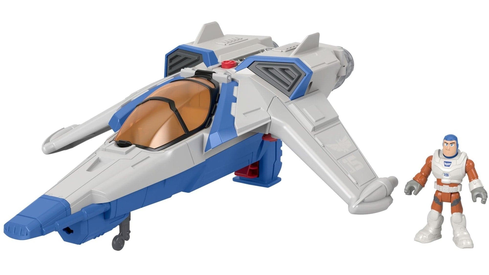 Imaginext Disney And Pixar Lightyear XL-15 Spaceship With Lights & Sounds, Buzz Lightyear Toy