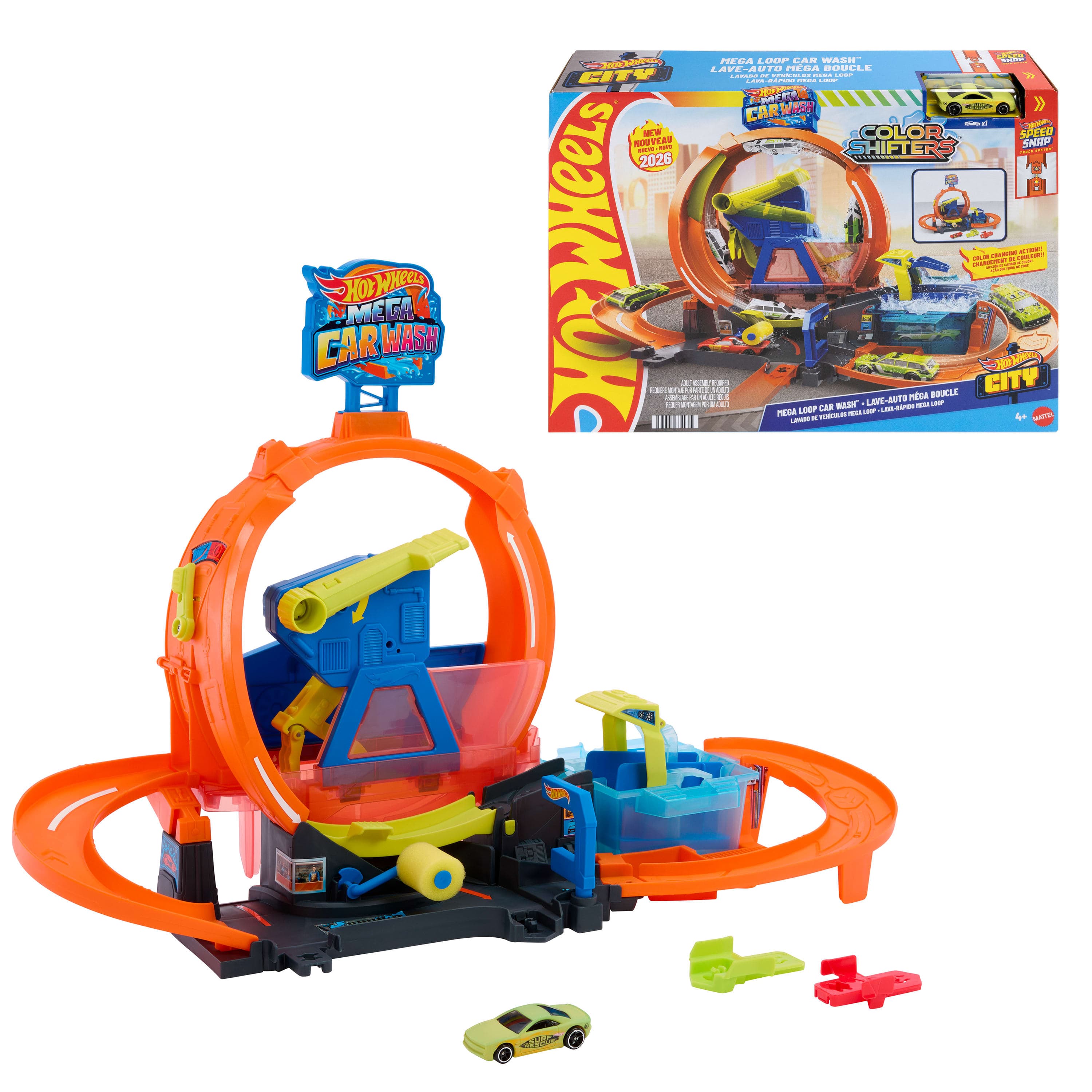 Hot Wheels City Pista de Juguete Mega Auto Lavado 2026