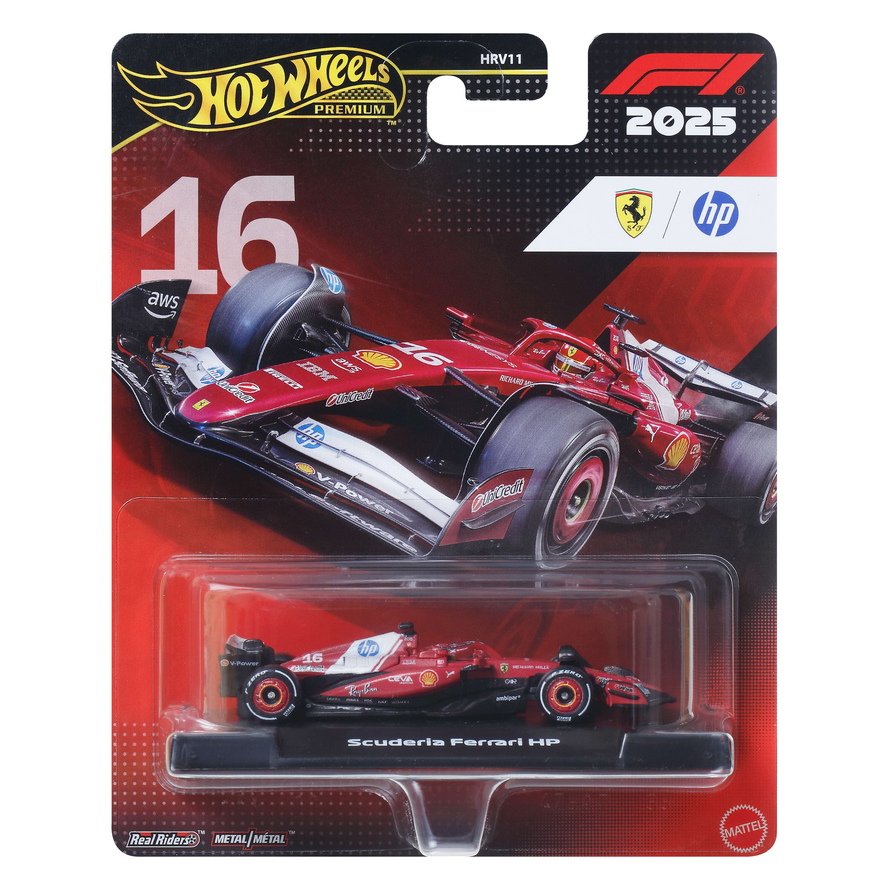 Hot Wheels Collector Vehículo de Colección Equipo Scuderia Ferrari HP Formula 1 Charles Leclerc