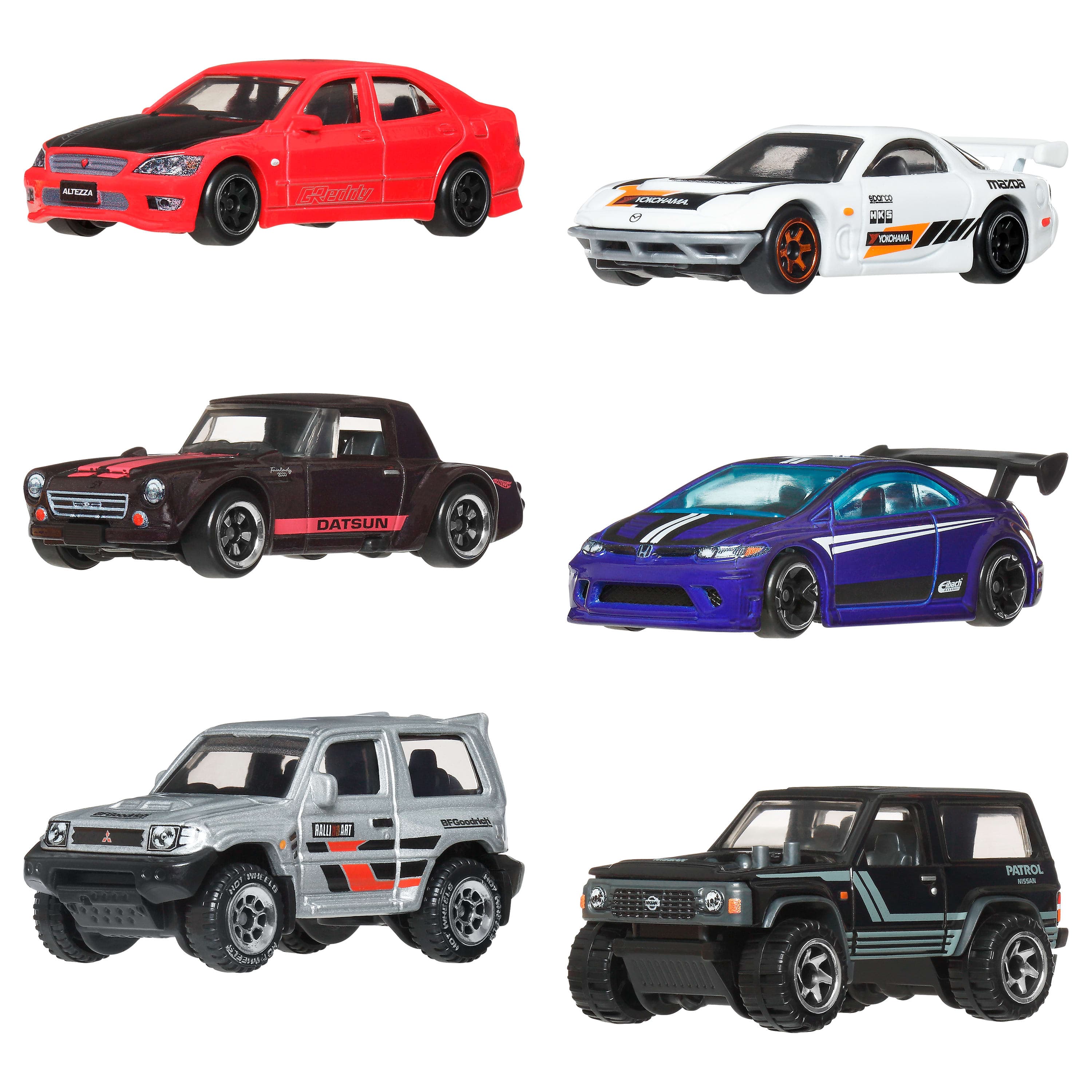 Hot Wheels-Coffret Rues du Japon-Coffret 6 Véhicules Japonais