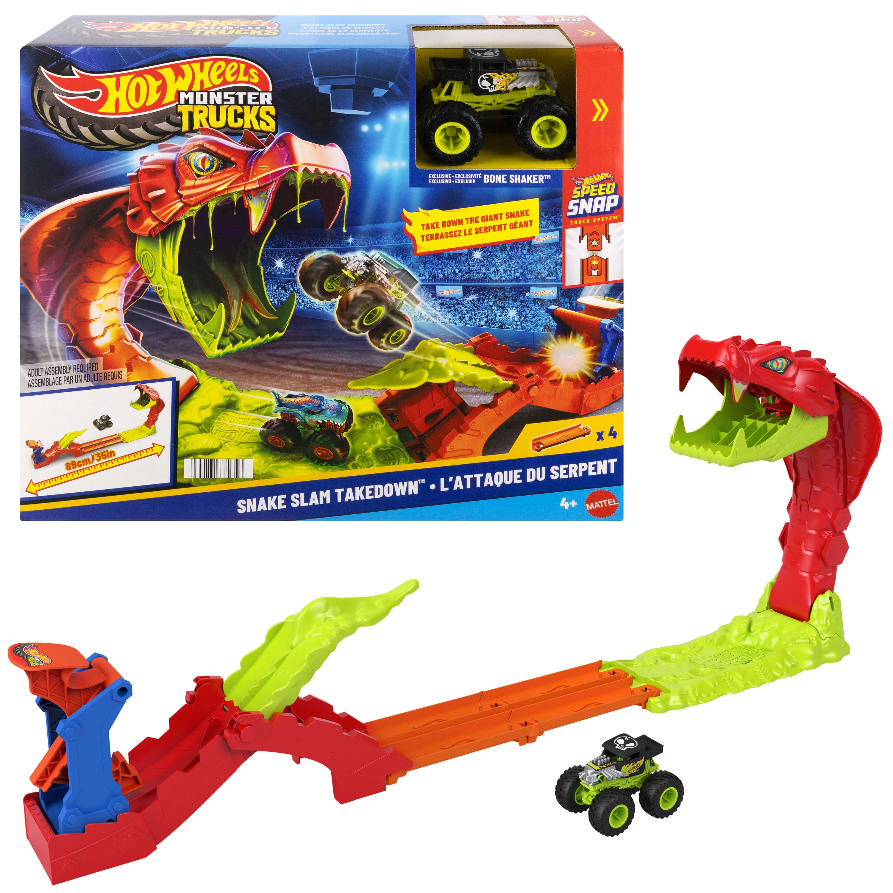 Hot Wheels Monster Trucks Pista Mordida de Serpente