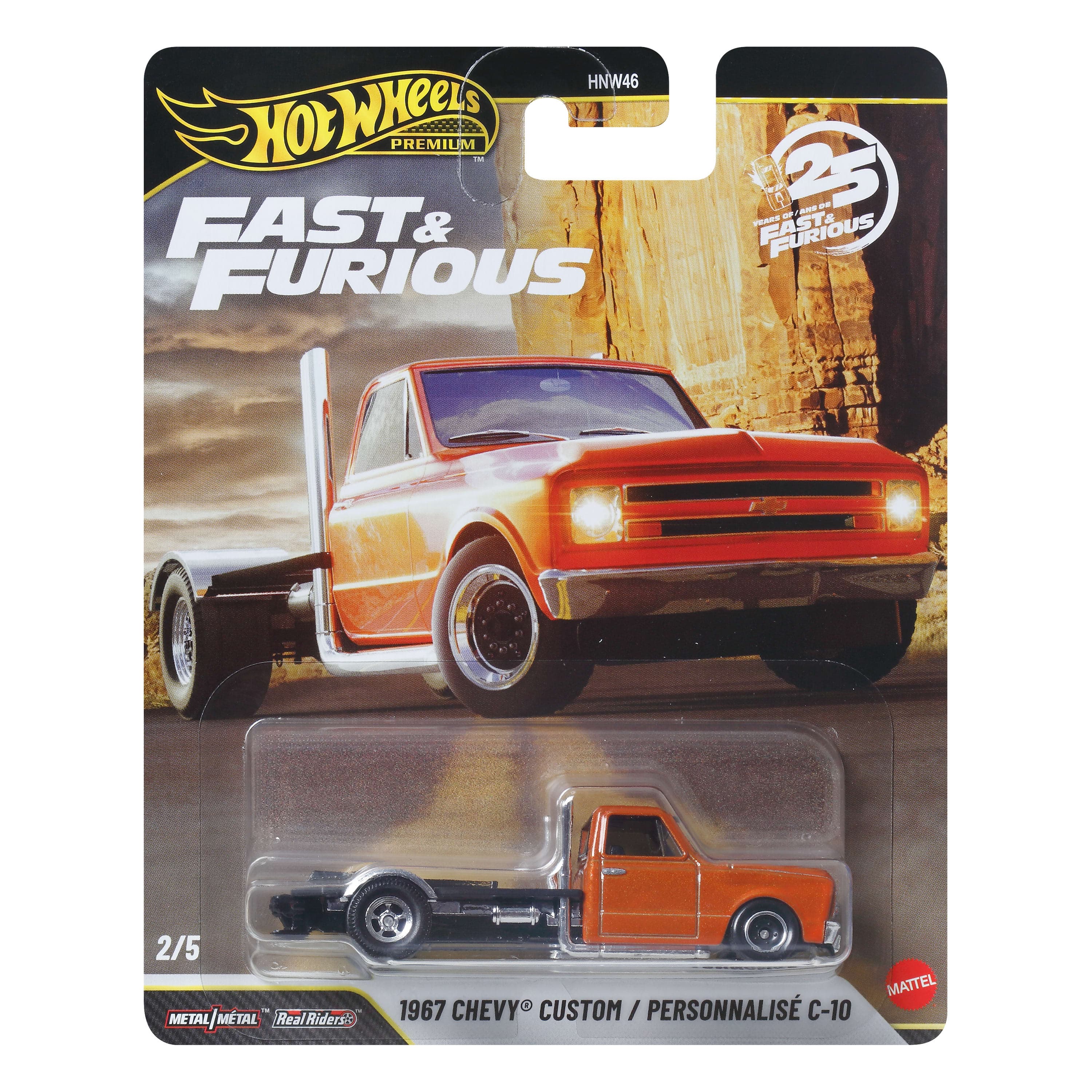 Hot Wheels Collector Vehículo de Colección Auto Rápidos y Furiosos Chevrolet C/K 1967