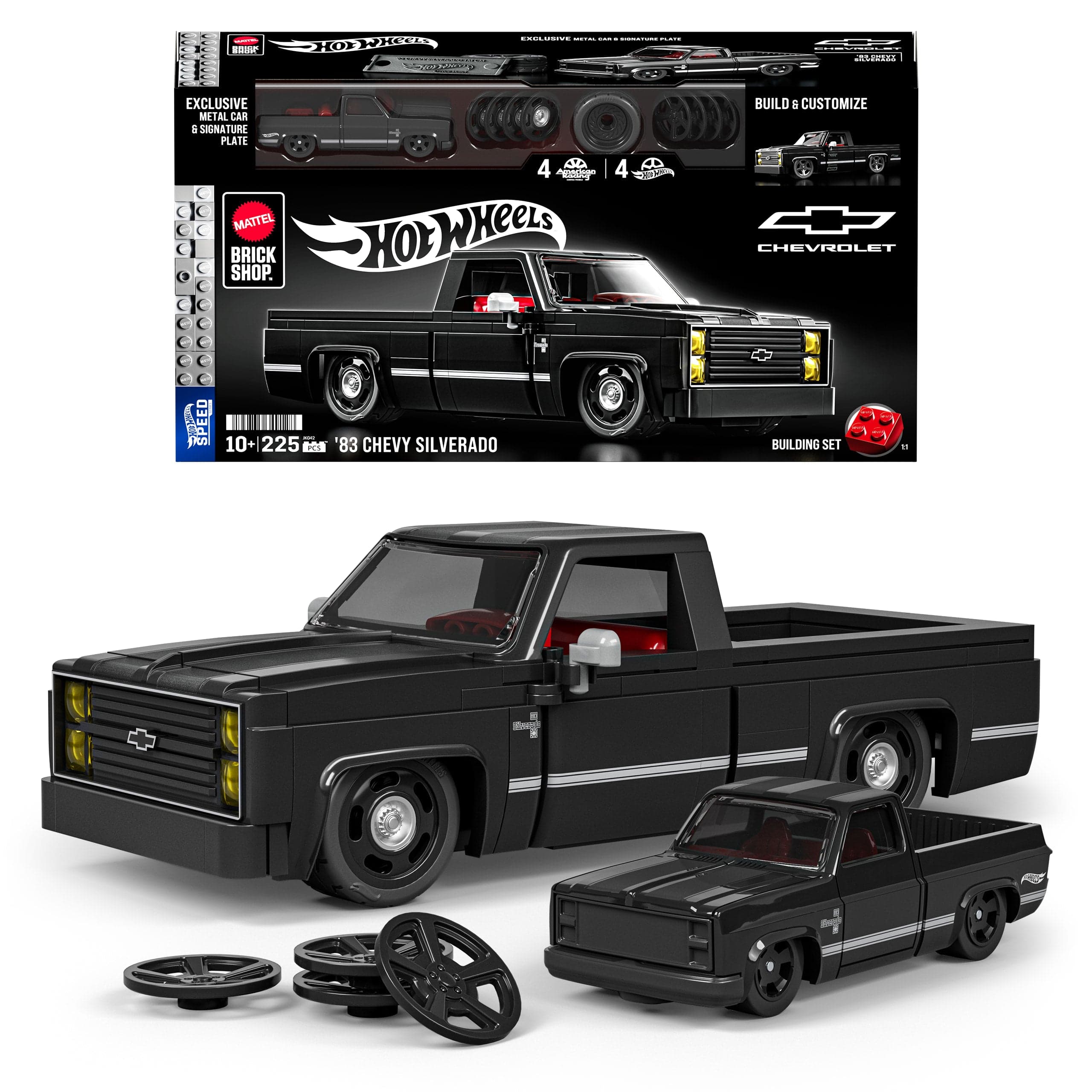 Mattel Brick Shop Hot Wheels Juguete de Construcción Speed '83 Chevy Silverado