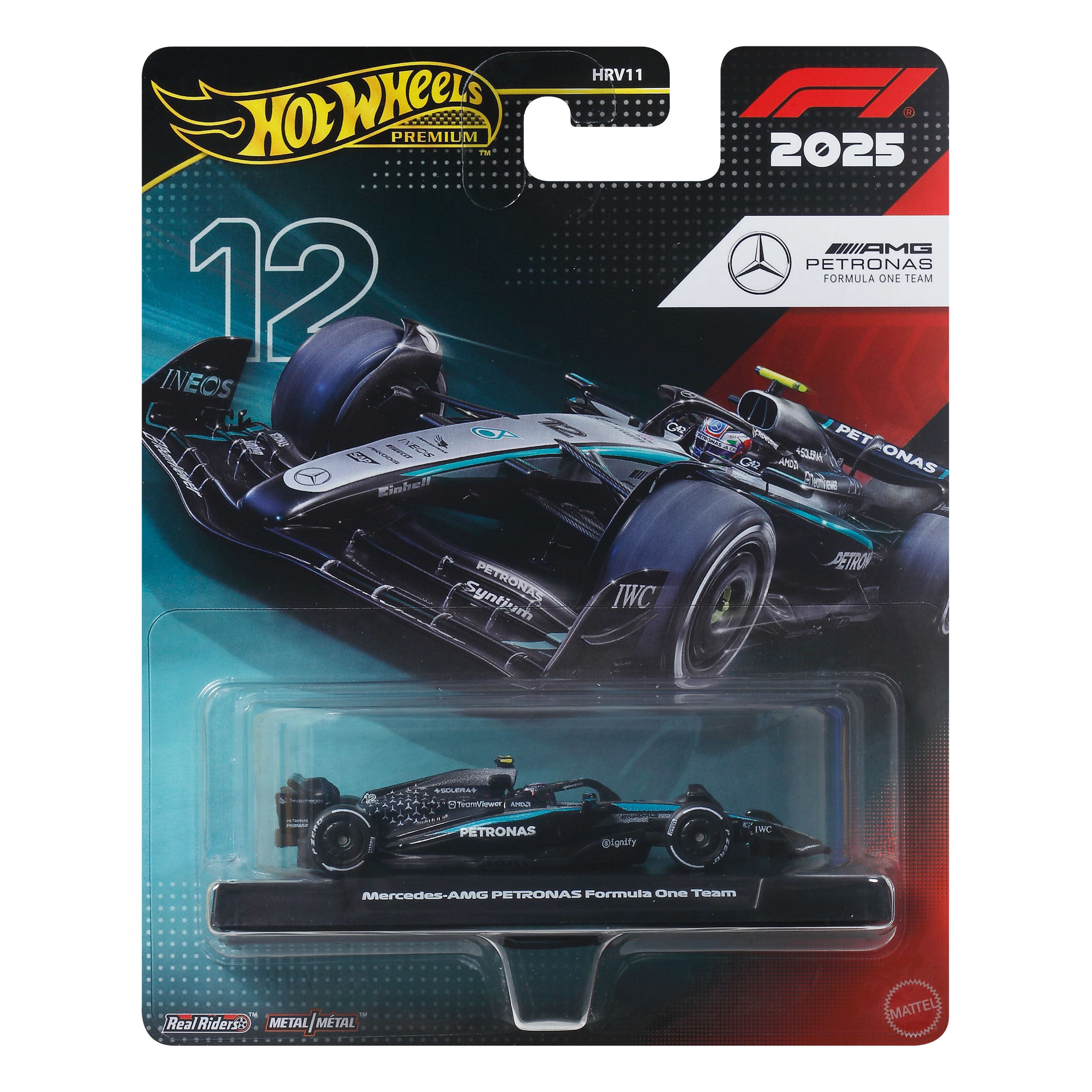Hot Wheels Collector Veículo de Coleção Equipe Mercedes-AMG PETRONAS Formula 1 Kimi Antonelli