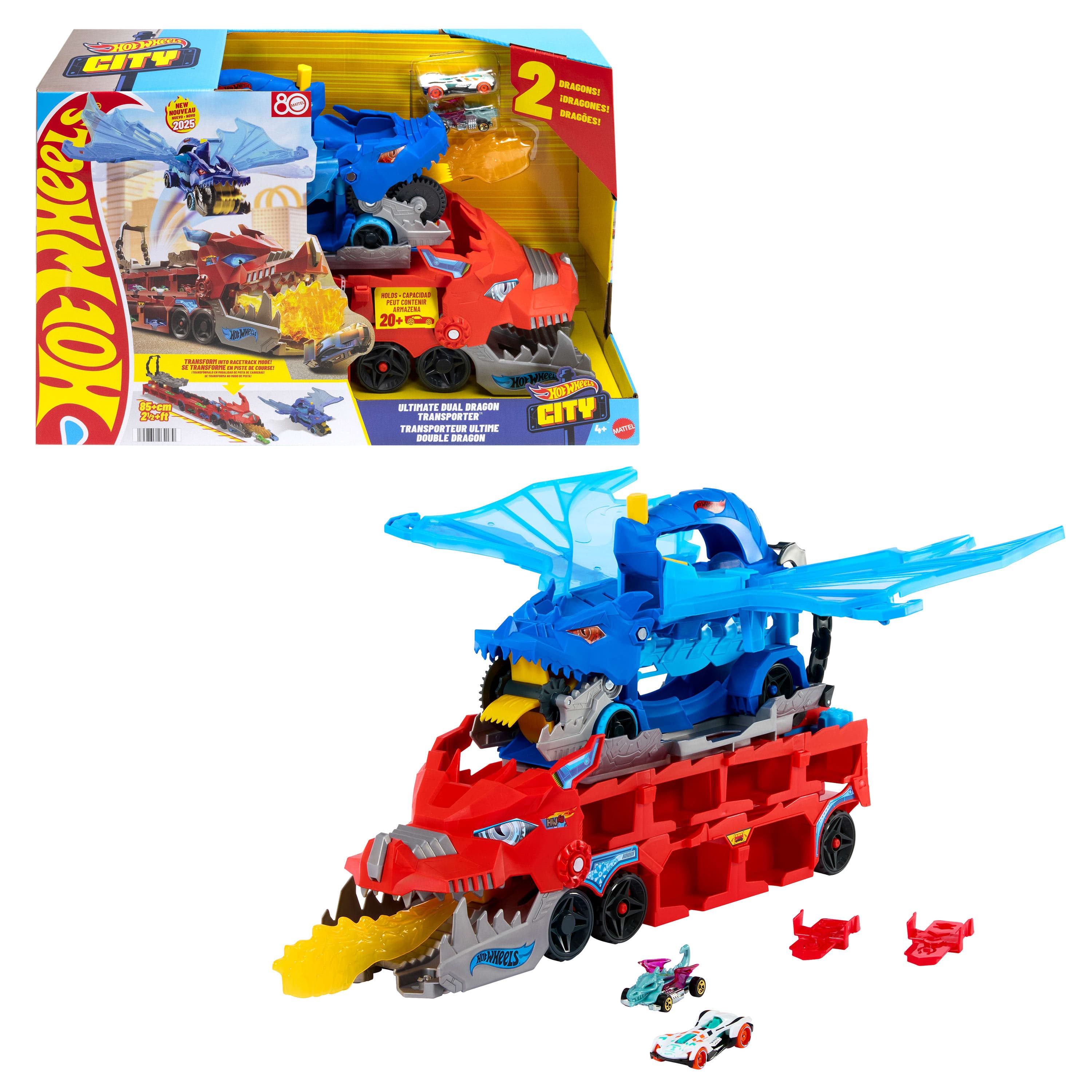 Hot Wheels City Pista de Brinquedo Transportador de Dragões