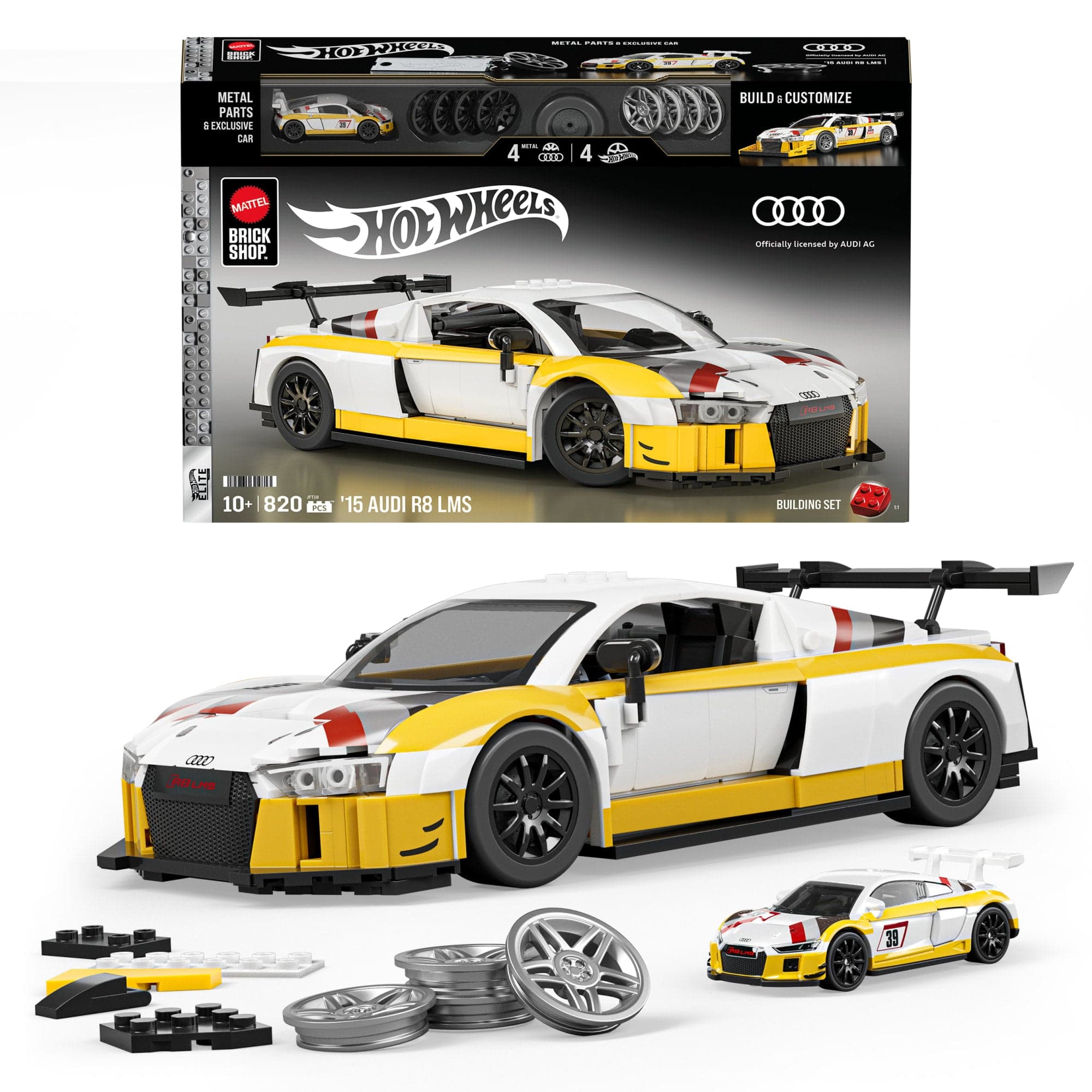 Mattel Brick Shop Hot Wheels Jogo de Construção Mattel Brick Shop Hot Wheels Elite Audi