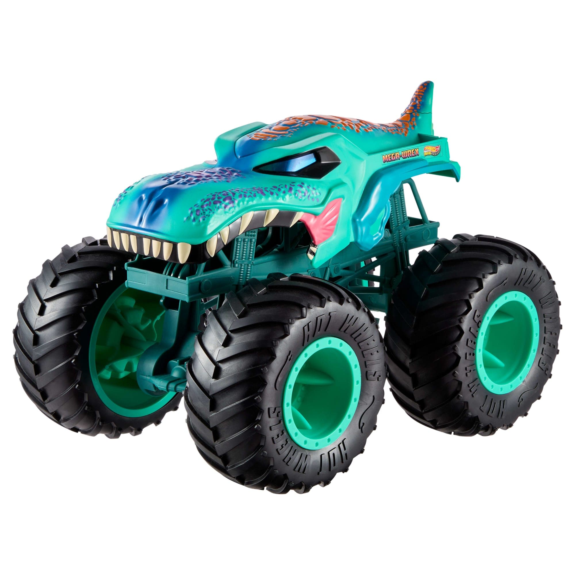Hot Wheels-Monster Trucks Mega-Wrex Xxl-Avec Grandes Roues et Détails Brillants