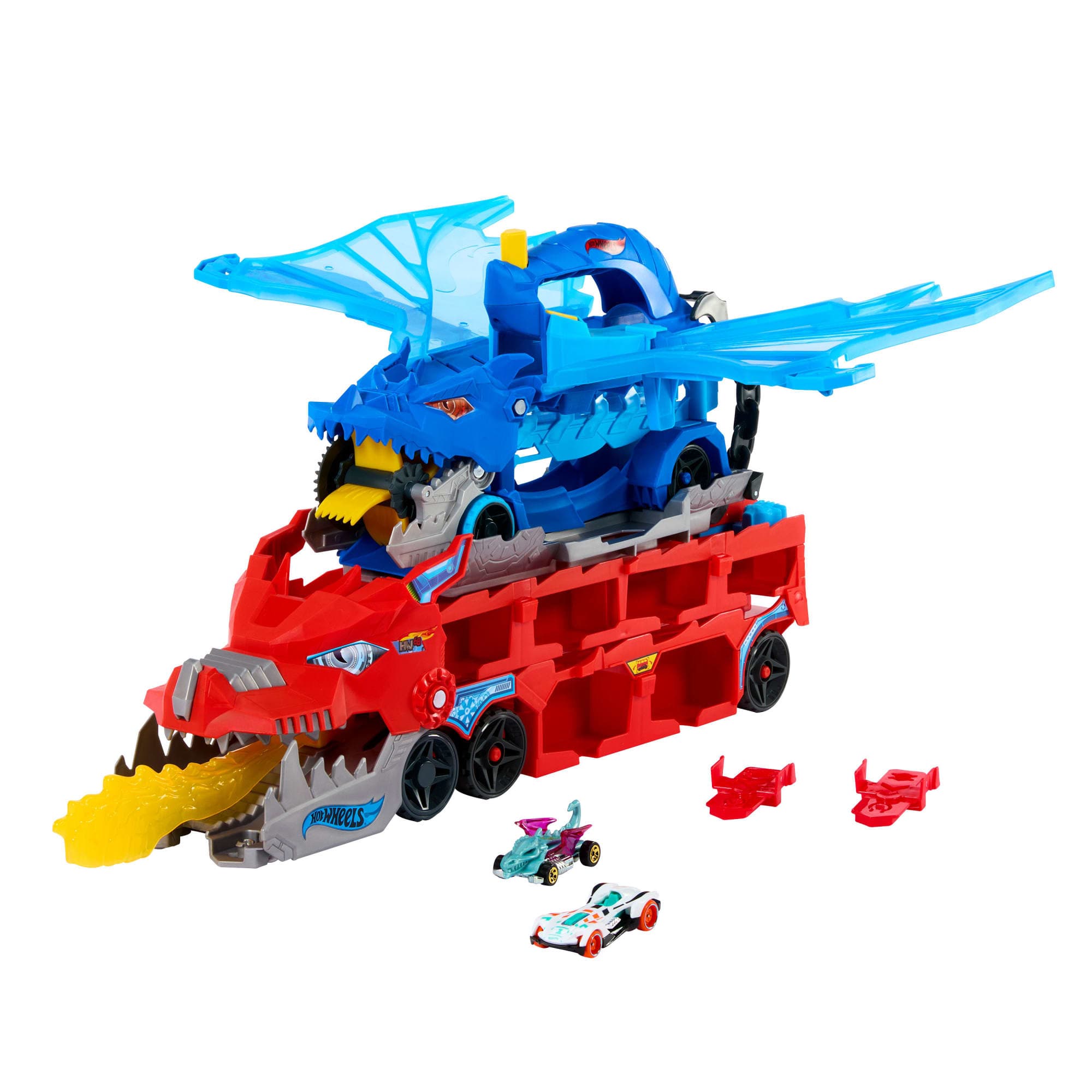 Hot Wheels-Transporteur 2 en 1 Dragons Hot Wheels City