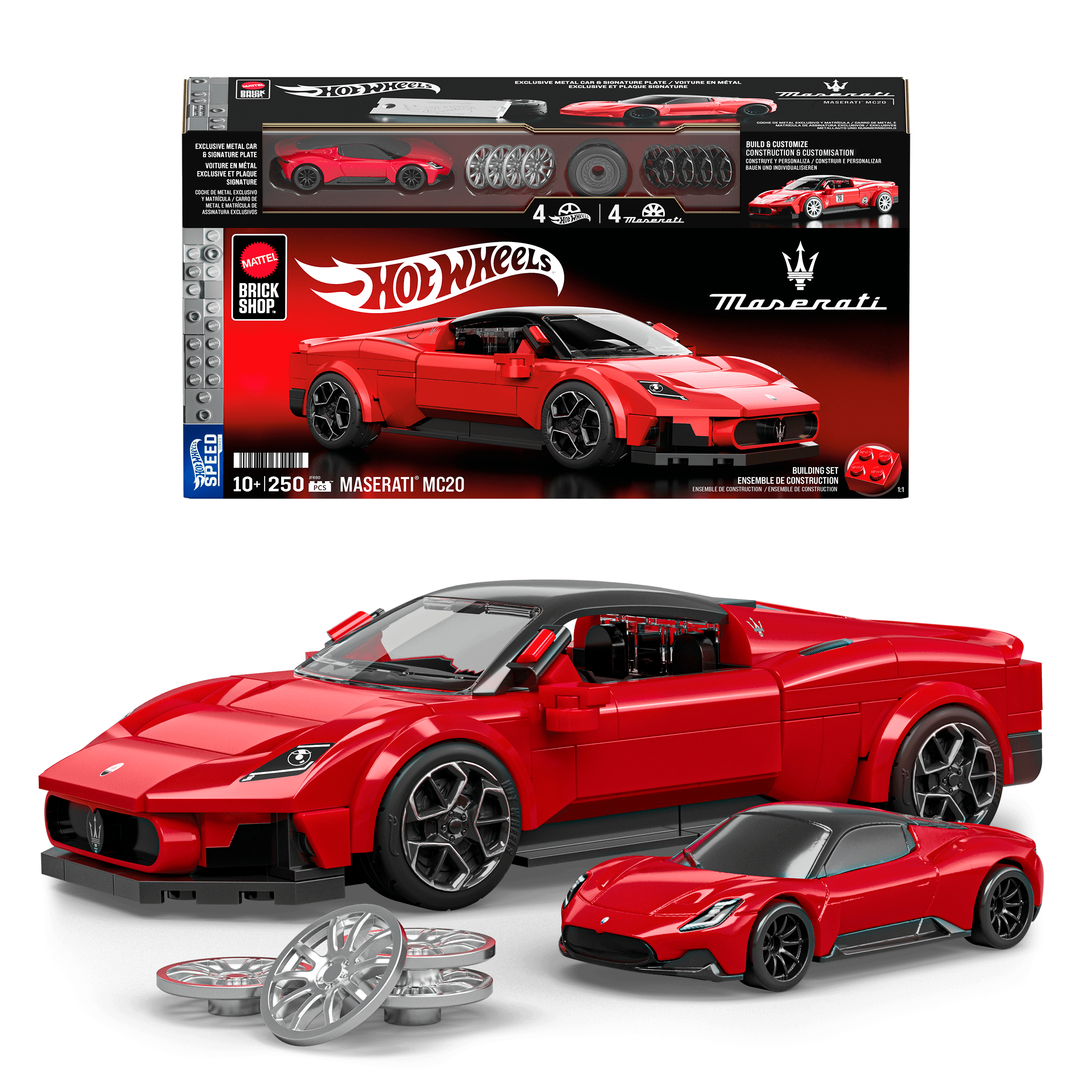 Mattel Brick Shop Hot Wheels Juguete de Construcción Speed Maserati MC20