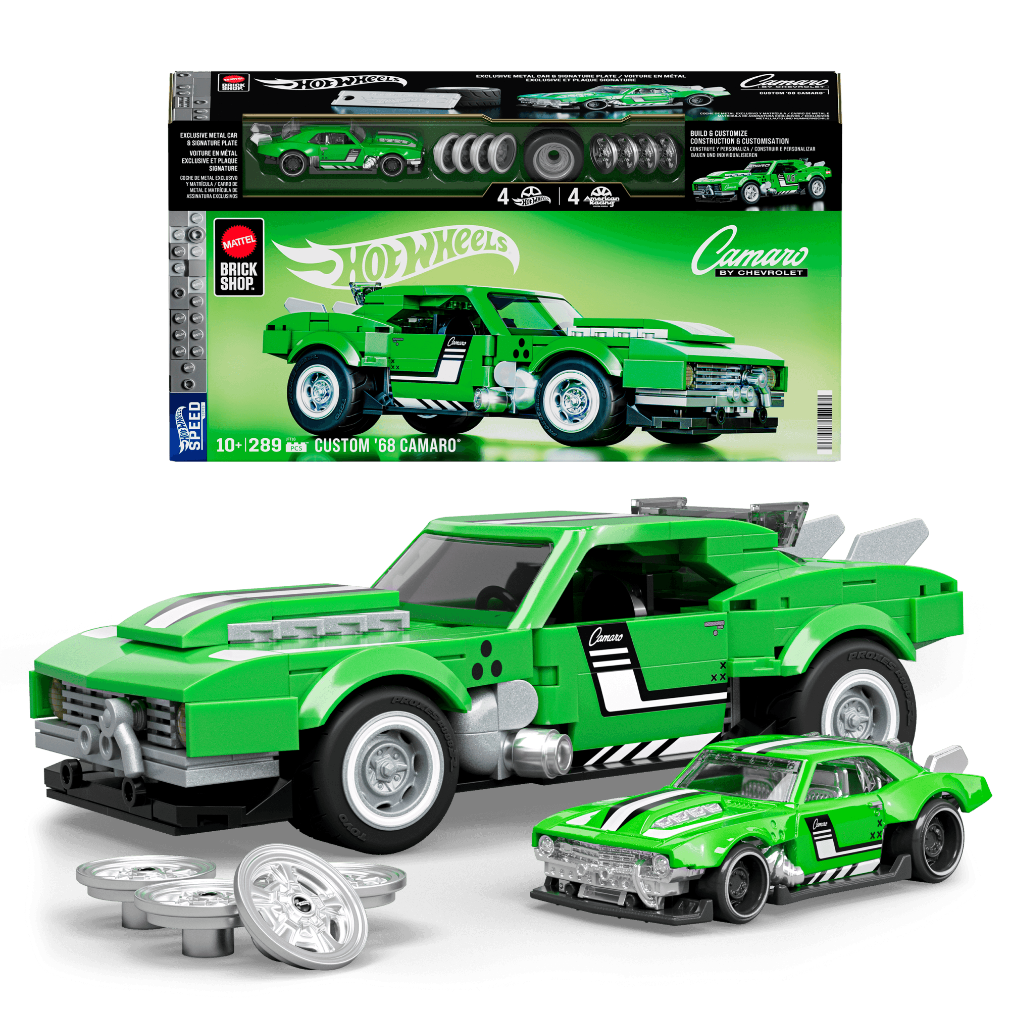 Mattel Brick Shop Hot Wheels Juguete de Construcción Speed Custom 68 Camaro