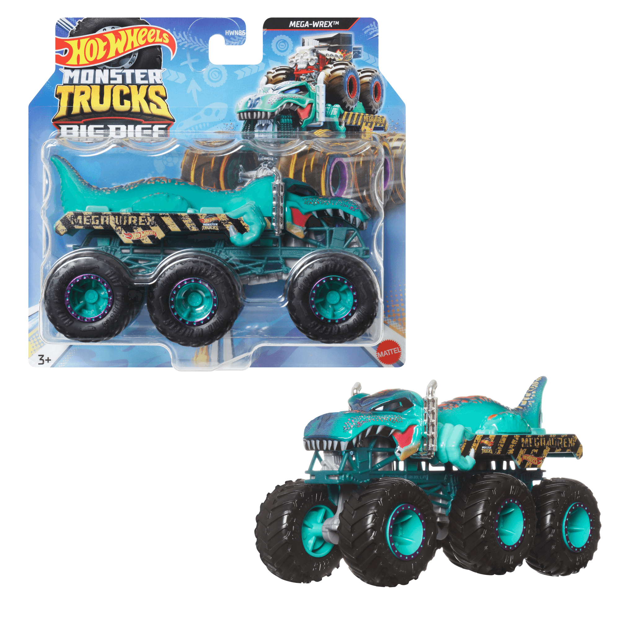 Hot Wheels Monster Trucks Veículo de Brinquedo Caminhões Reboque Surpresa Escala 1:64