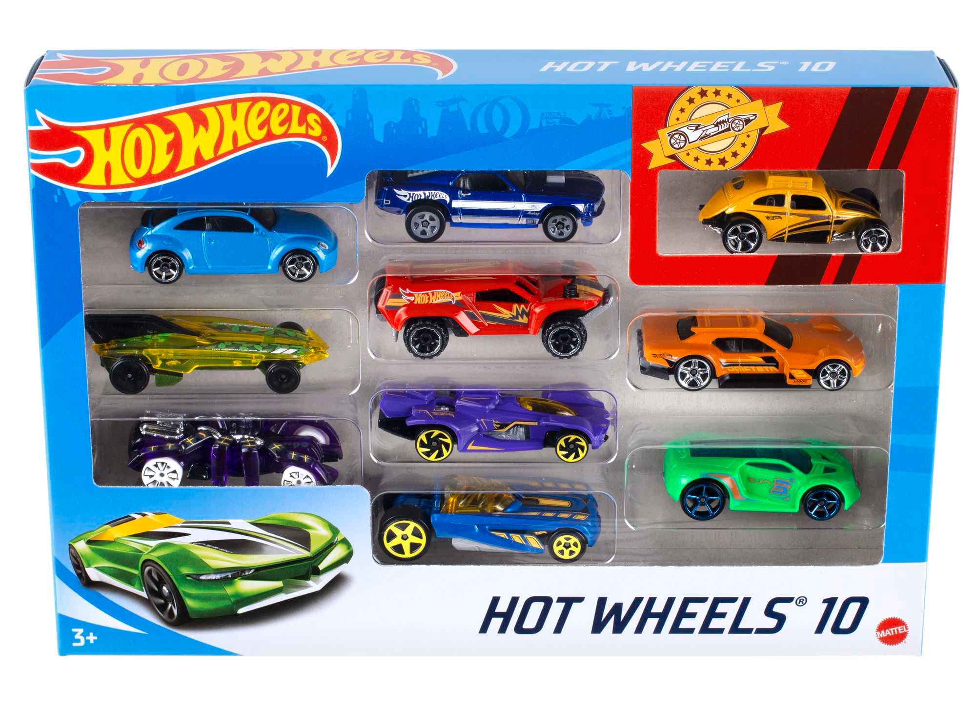 Hot Wheels Die Cast Basics Veículo de Brinquedo Pacote 10 Carros