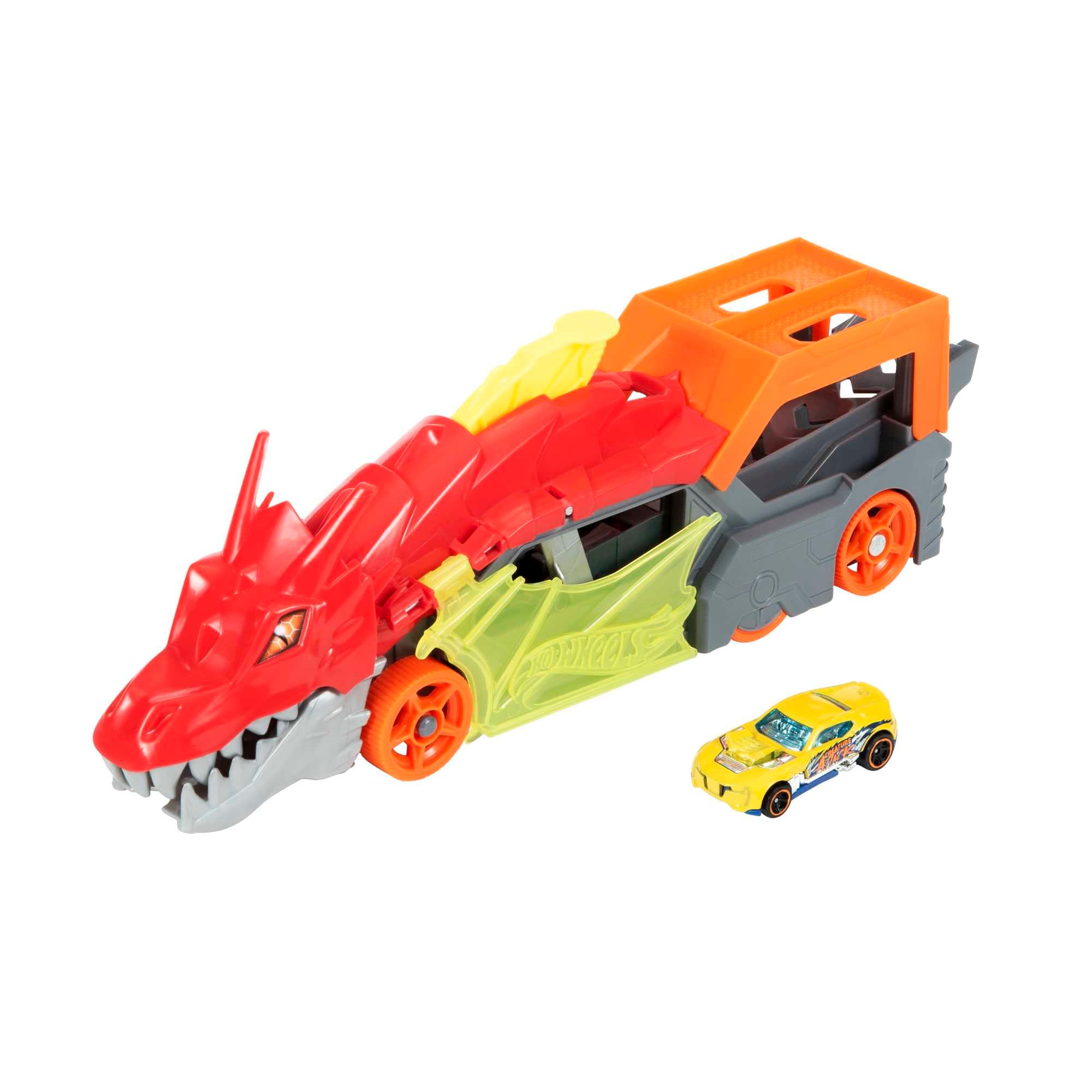 Hot Wheels City Pista de Juguete Remolque de Dragón