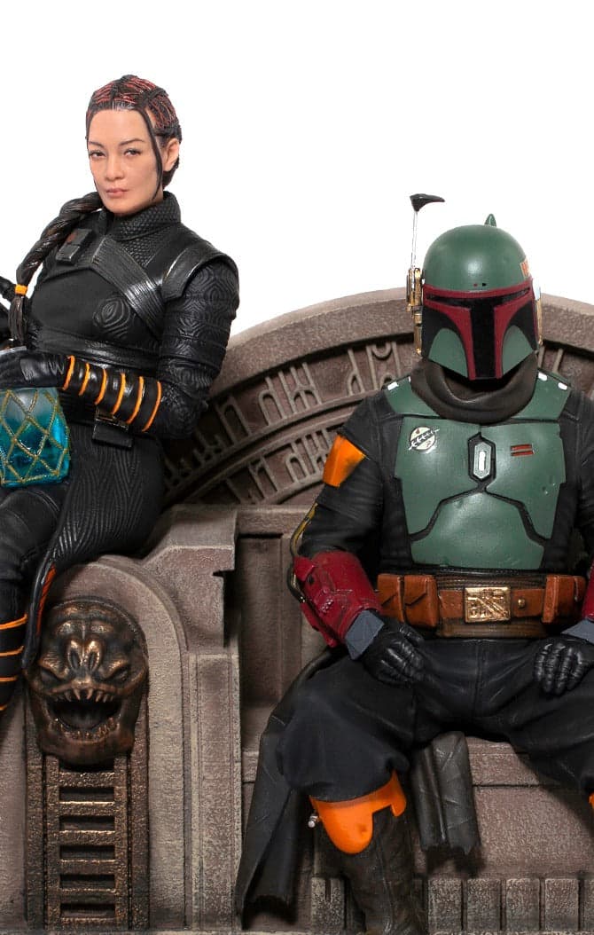 Boba Fett and Fennec Shand on Throne Deluxe - Star Wars: The Mandalorian - Art Scale 1/10 - Iron Studios