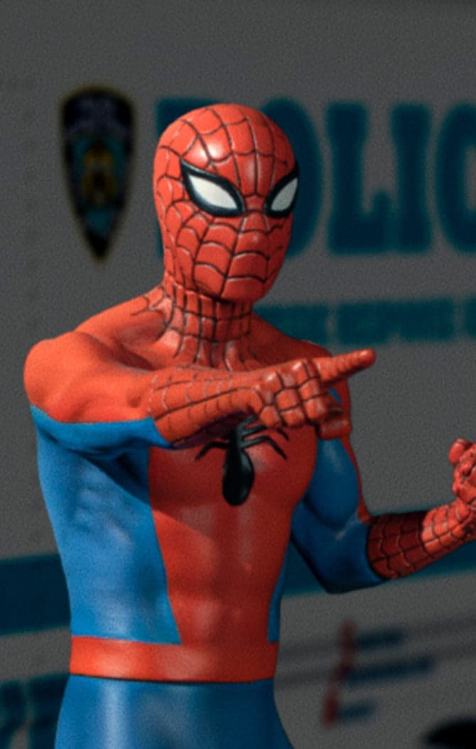 SpiderMan 60's SpiderMan Animated Series Art Scale 1/10 Iron Studios