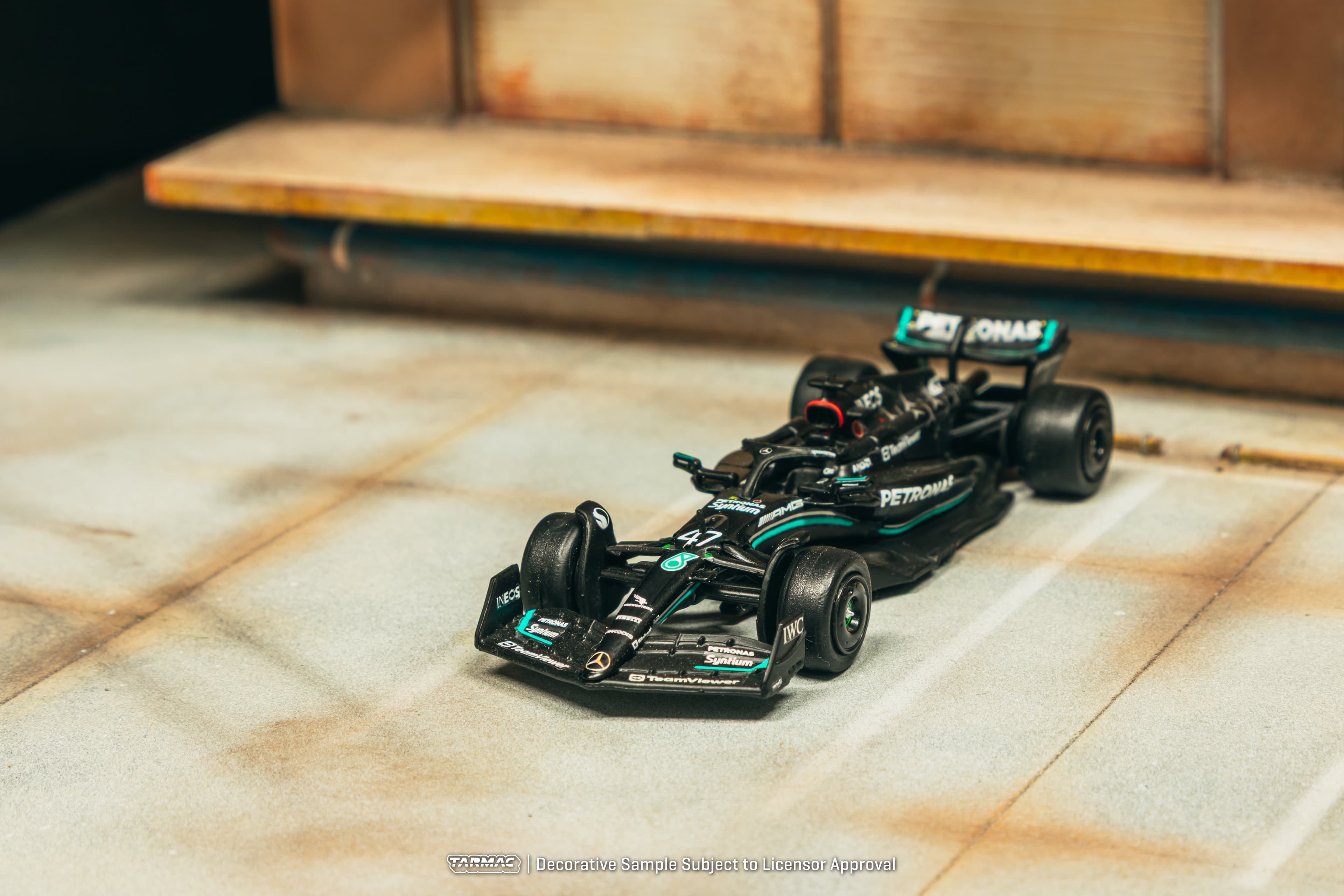 1/64 Mercedes-AMG F1 W14 E Performance Spanish Grand Prix Tyre Testing 2023 #47 Mick Schumacher - Tarmac Works X iXO Models GLOBAL64