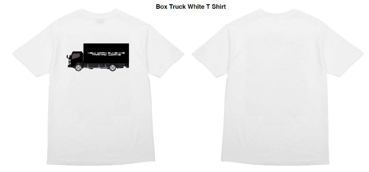 Box Truck White T Shirt - Tarmac Works x New York Sunshine