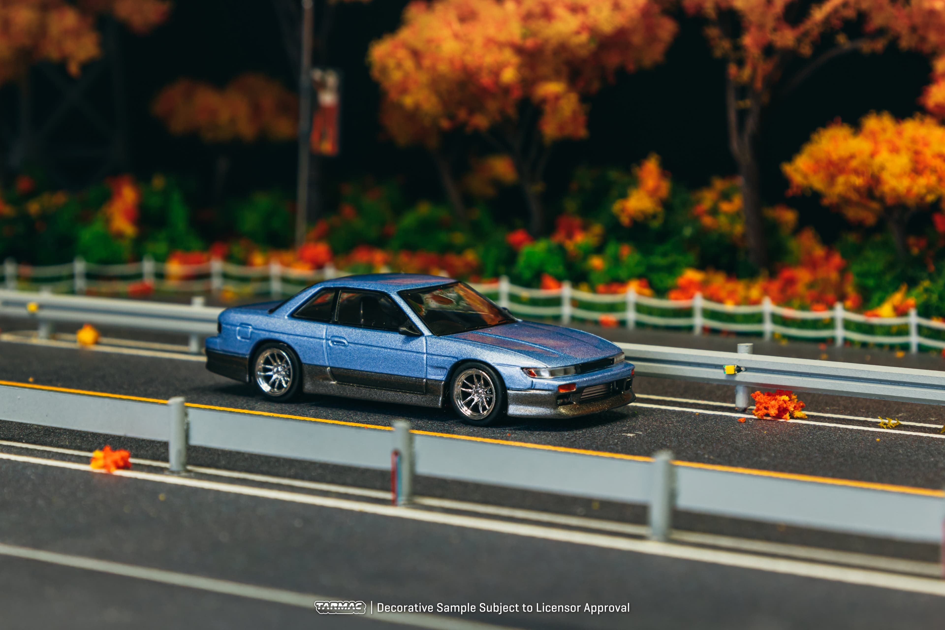 1/64 VERTEX Nissan Silvia S13 Blue/Grey - Tarmac Works GLOBAL64