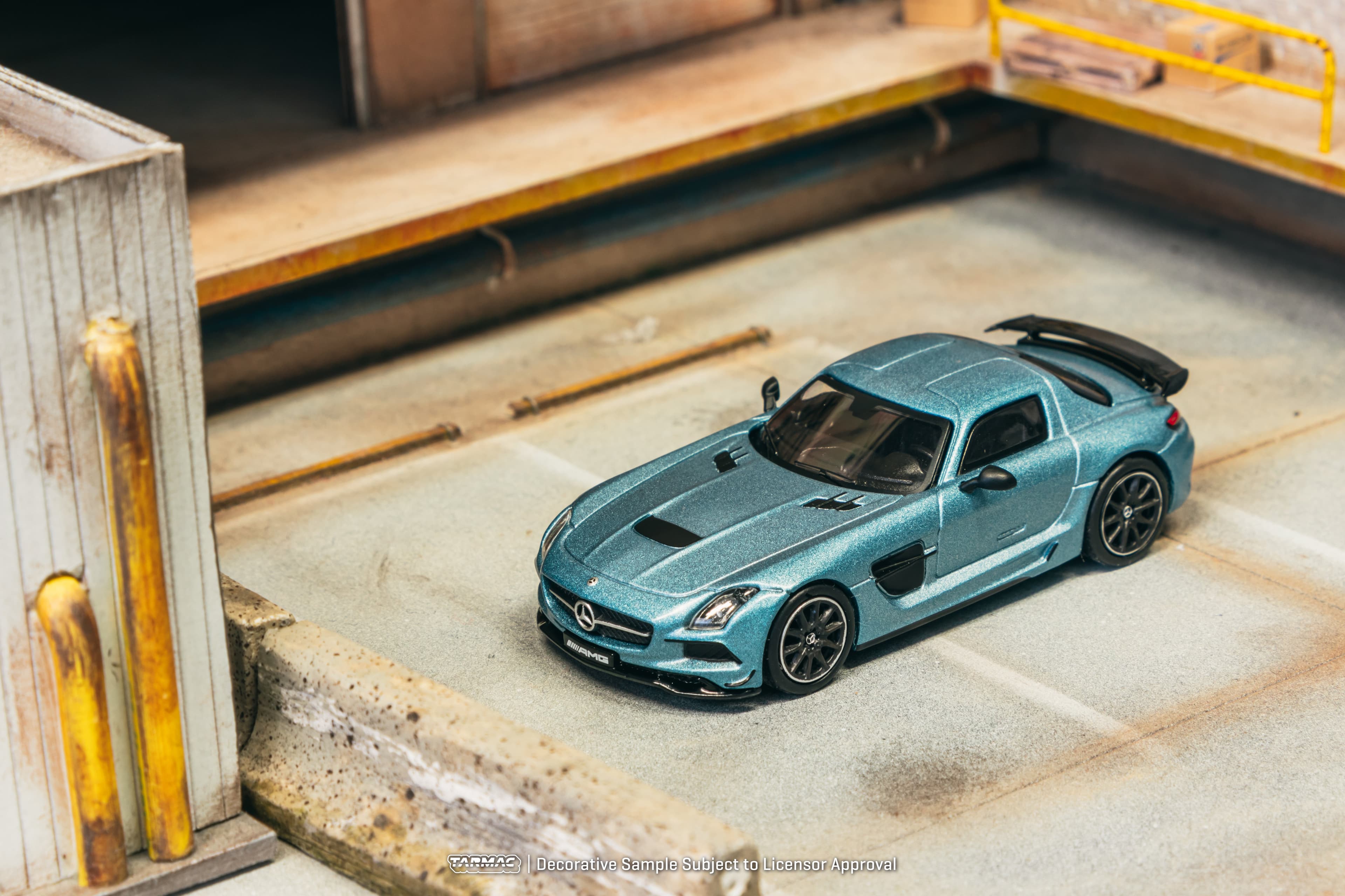 1/64 Mercedes-Benz SLS AMG Coupé Black Series Matte Blue - Tarmac Works GLOBAL64