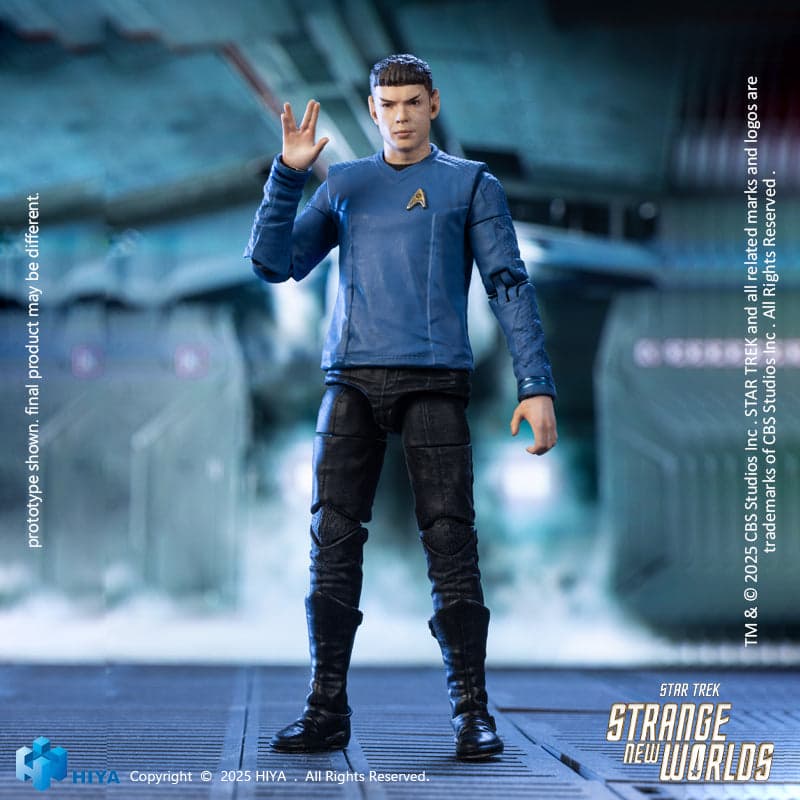HIYA Exquisite Mini Series 1/18 Scale 4 Inch STAR TREK Strange New Worlds Spock Action Figure