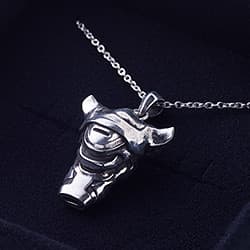 The Unmovable Sovereign - White Whistle Silver Necklace