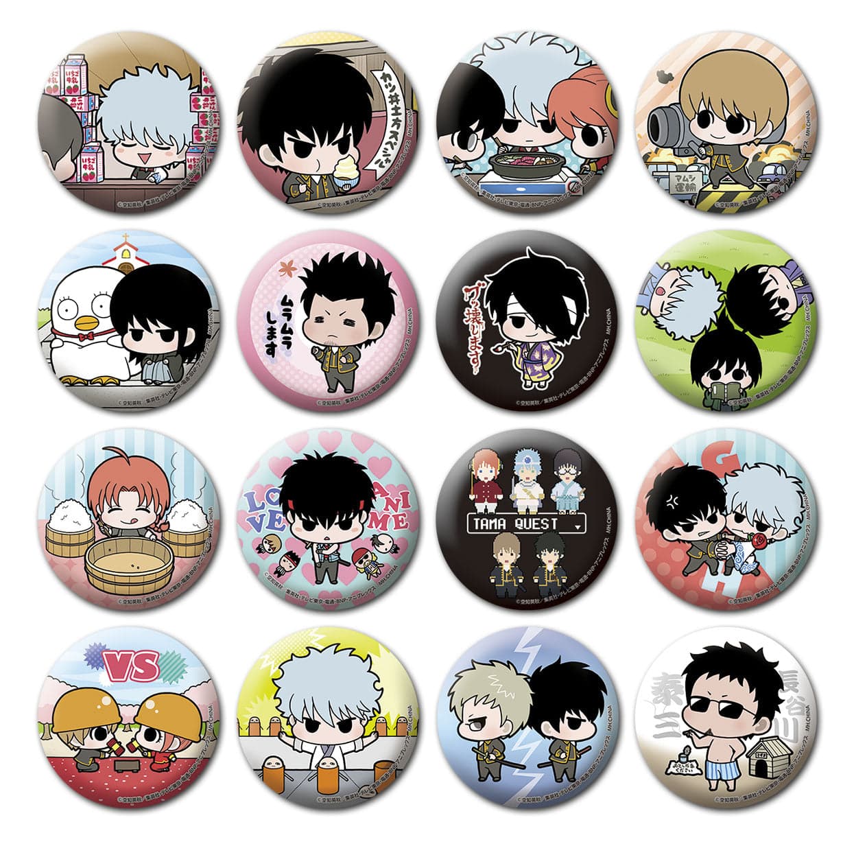 Tin Badge Collection: Gintama Famous Scenes Edition