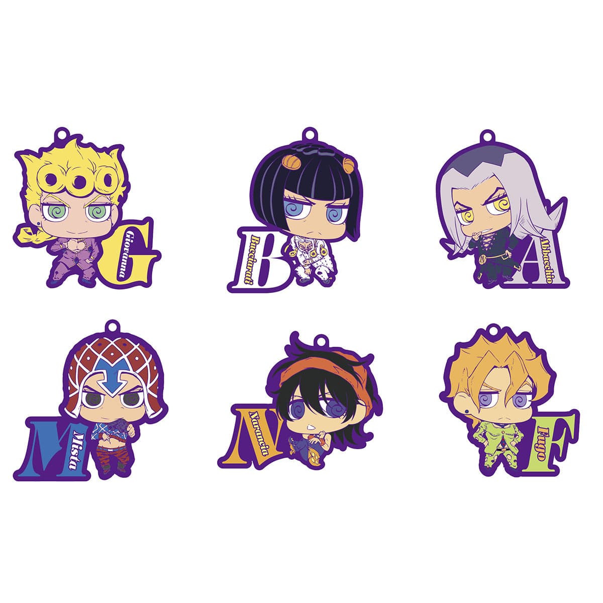 Rubber Mascots: JoJo's Bizarre Adventure Golden Wind - Team Bucciarati