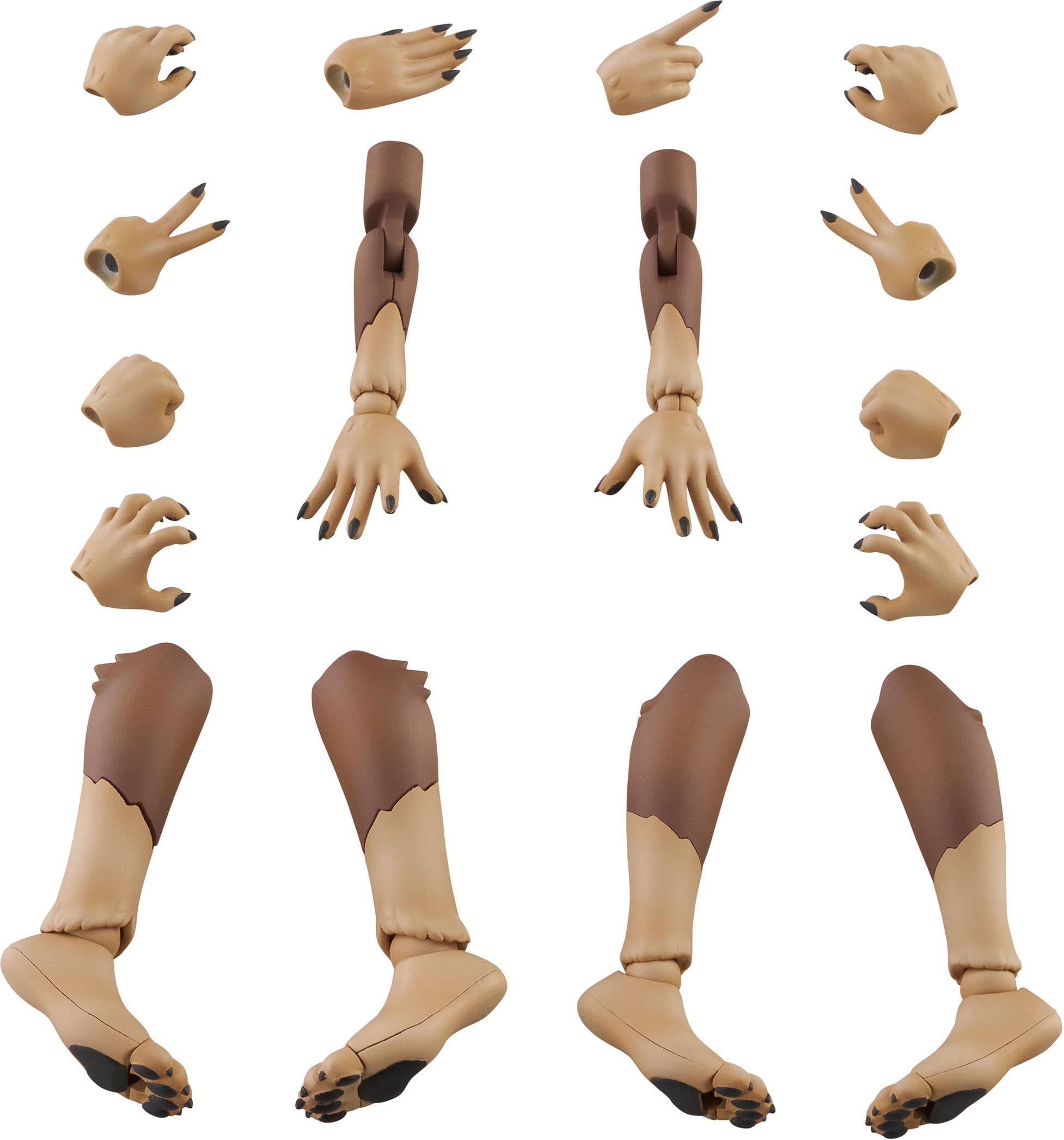 KEMOPLA: Arm & Leg Parts Set 01 [Japanese Wolf Color]