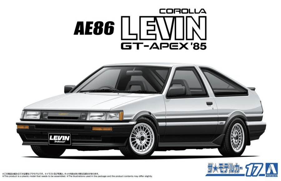 1/24 Toyota AE86 Corolla Levin GT-APEX '85