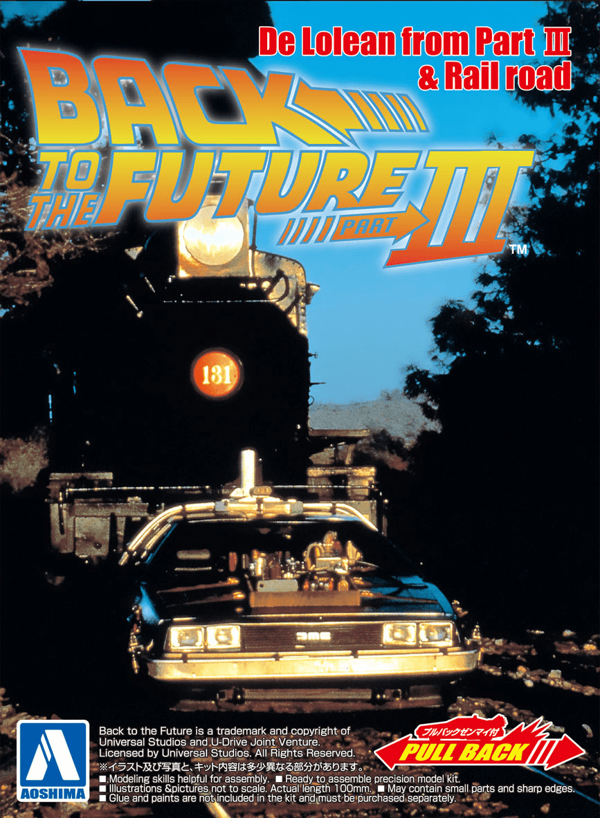 1/43 Back to the Future Part III - Pull-Back DeLorean & Railroad Wheels