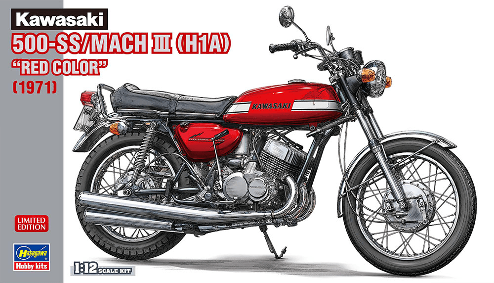 1/12 Kawasaki 500-SS/MACH III (H1A) Red Color