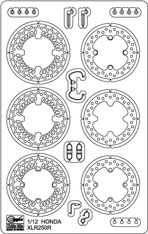 1/12 Photo-Etched Parts For Honda XLR250R / XLR BAJA