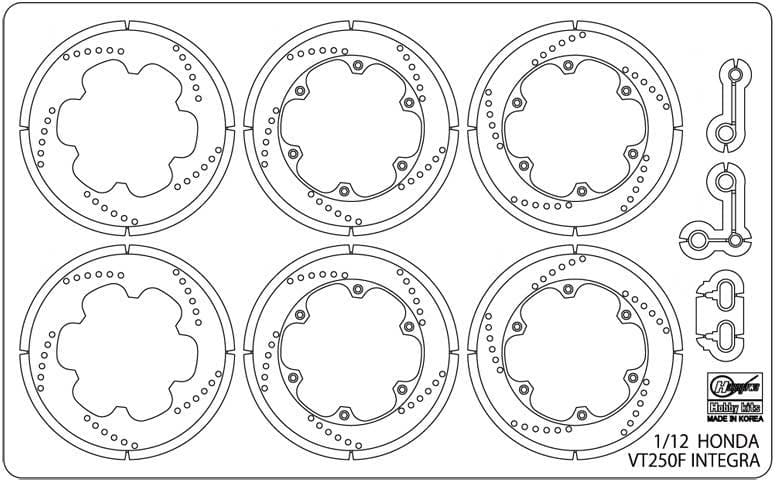 1/12 Photo-Etched Parts For Honda VT250F Integra